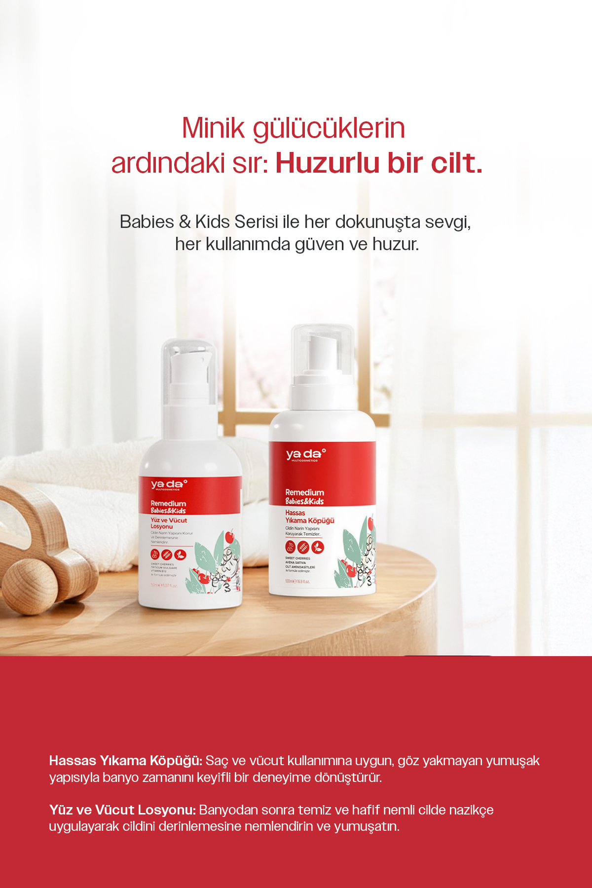 ya da multicosmetics Remedium Babies & Kids Hassas Banyo Köpüğü, Nemlendirici Saç ve Vücut Şampuanı & Losyonu Seti, Vegan fotoğrafı 6 (önizleme)