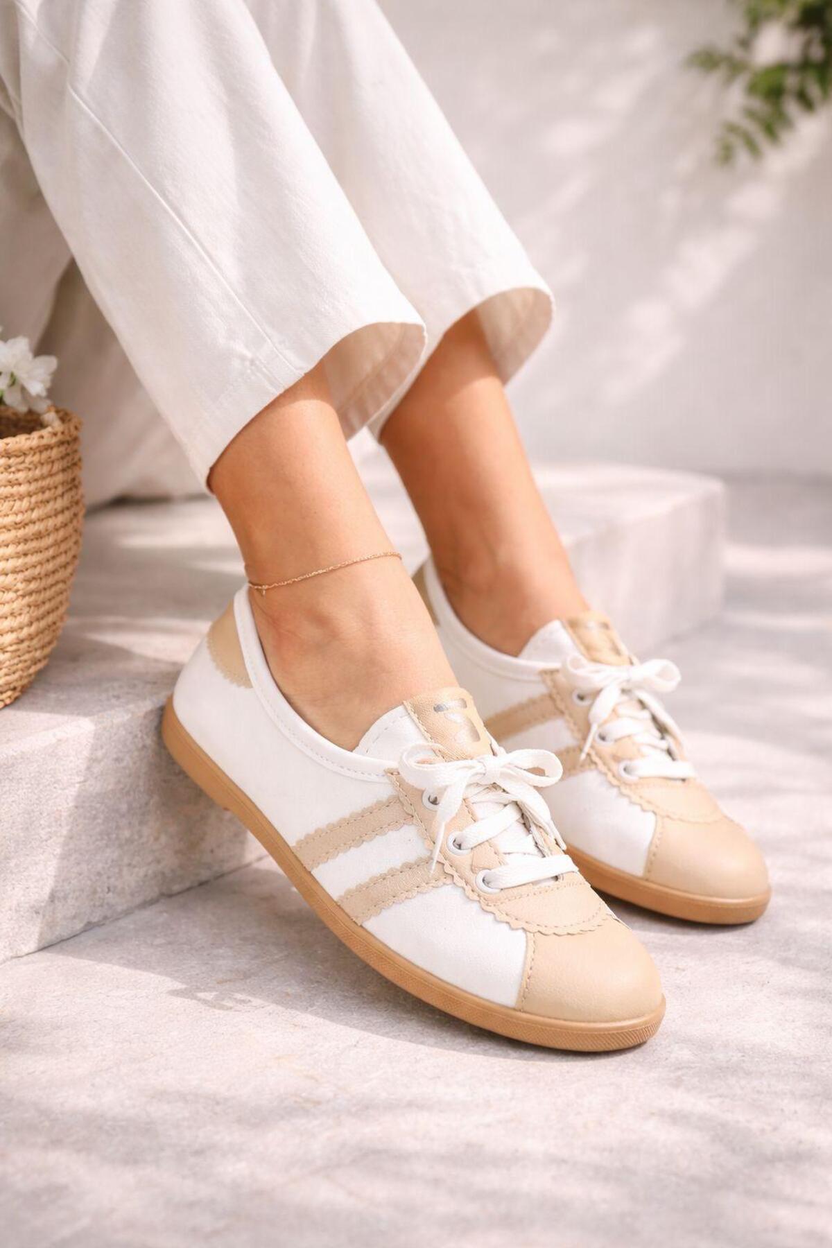 SWORD  Günlük Babet | Bağcıklı Spor Günlük Babet Ayakkabı | Ev Ofis Dış Mekan Kadın Babet