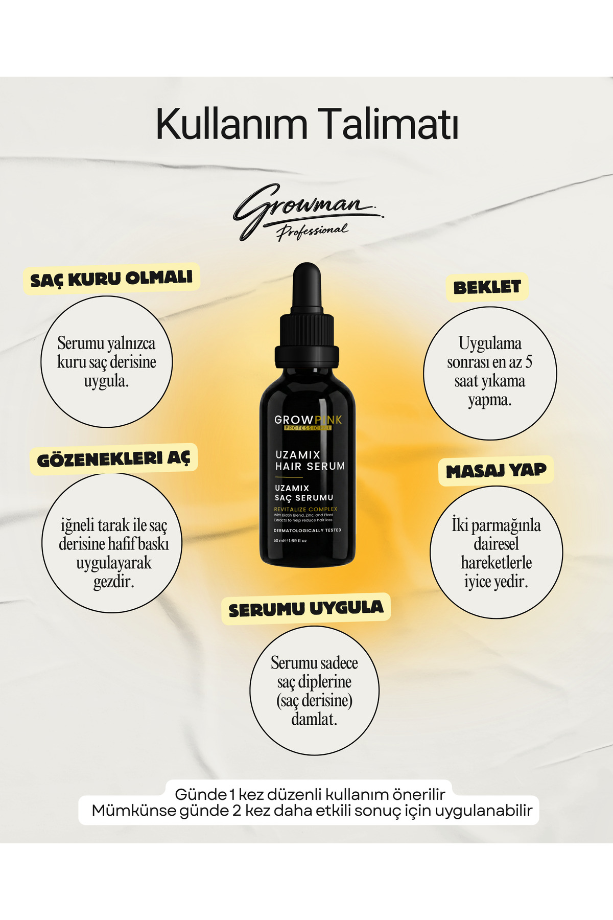 Hızlı Saç Uzatıcı Uzamix Şampuan ve Serum Seti - Dökülme Karşıtı Güçlendirici — GRW-SU-SET — تصویر 4 از 4