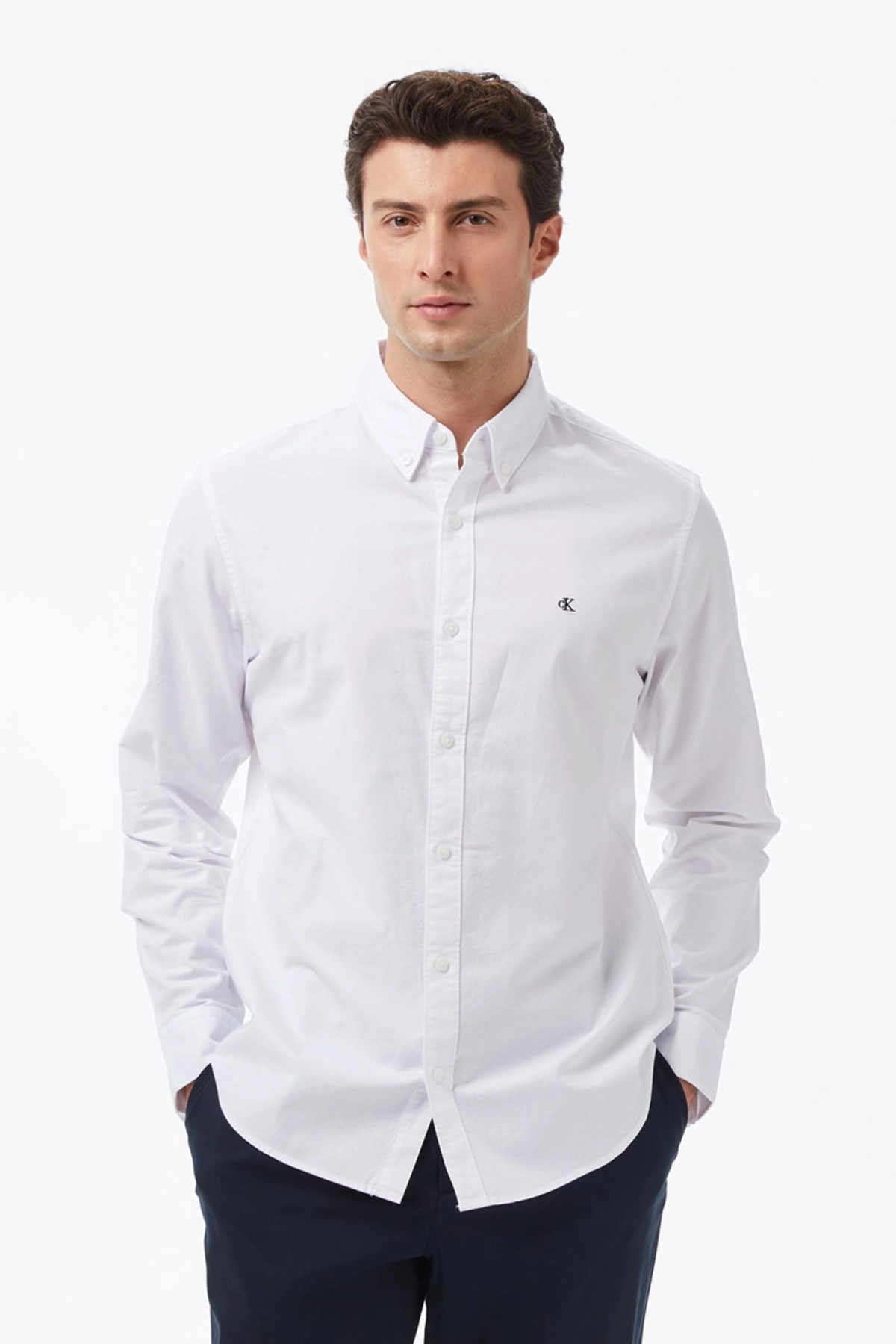 Calvin Klein Pánske biele košele iného typu