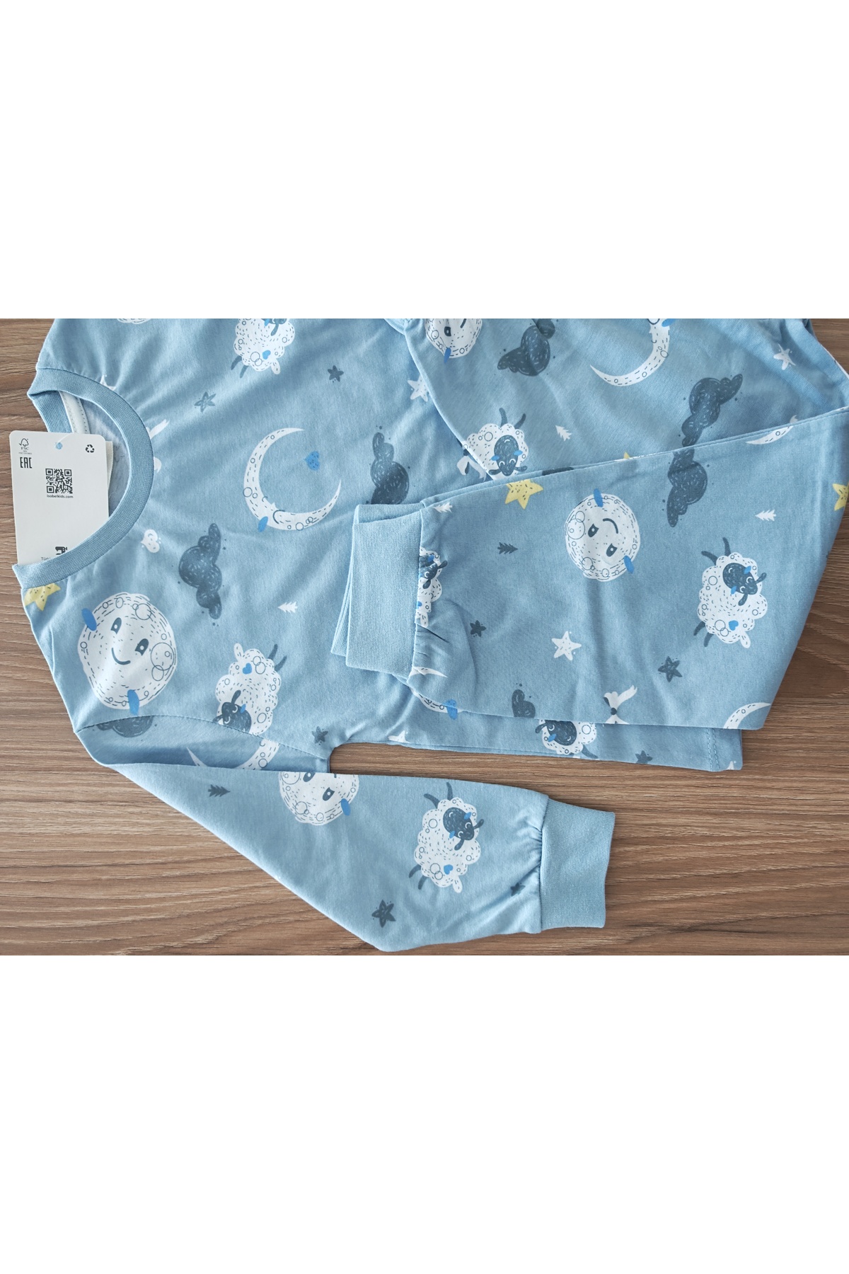 PAMUKLU ERKEK PIJAMA TAKIMI - Mavi