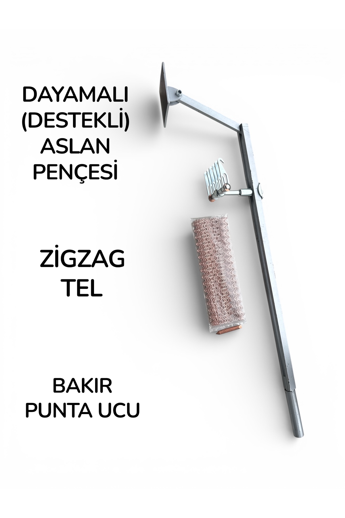 MANUEL ASLAN PENÇESİ DESTEKLİ ( DAYAMALI ) SET + ZİGZAG TEL VE BAKIR UÇ