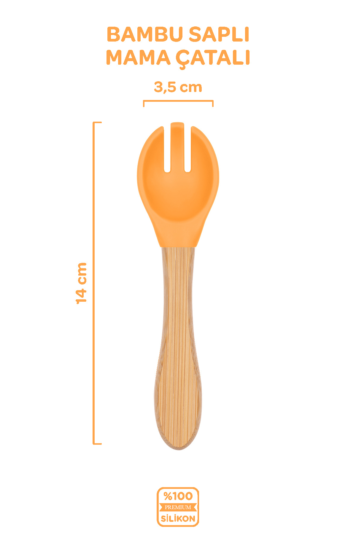 Moki Silikon 5’li Set Candle Turuncu / Mama Önlüğü, Mama Tabağı, Kaşık, Çatal, Diş Kaşıyıcı fotoğrafı 6 (önizleme)