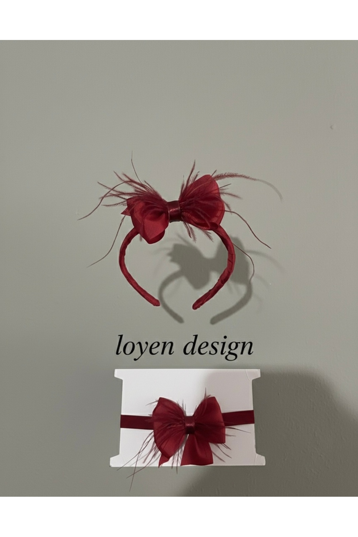 Loyen Design Anne Fiyonk Tüylü Taç & Bebek Bandanası Seti – Lohusa Anne Bebek Uyumlu Şık Aksesuar Takımı fotoğrafı 2 (önizleme)