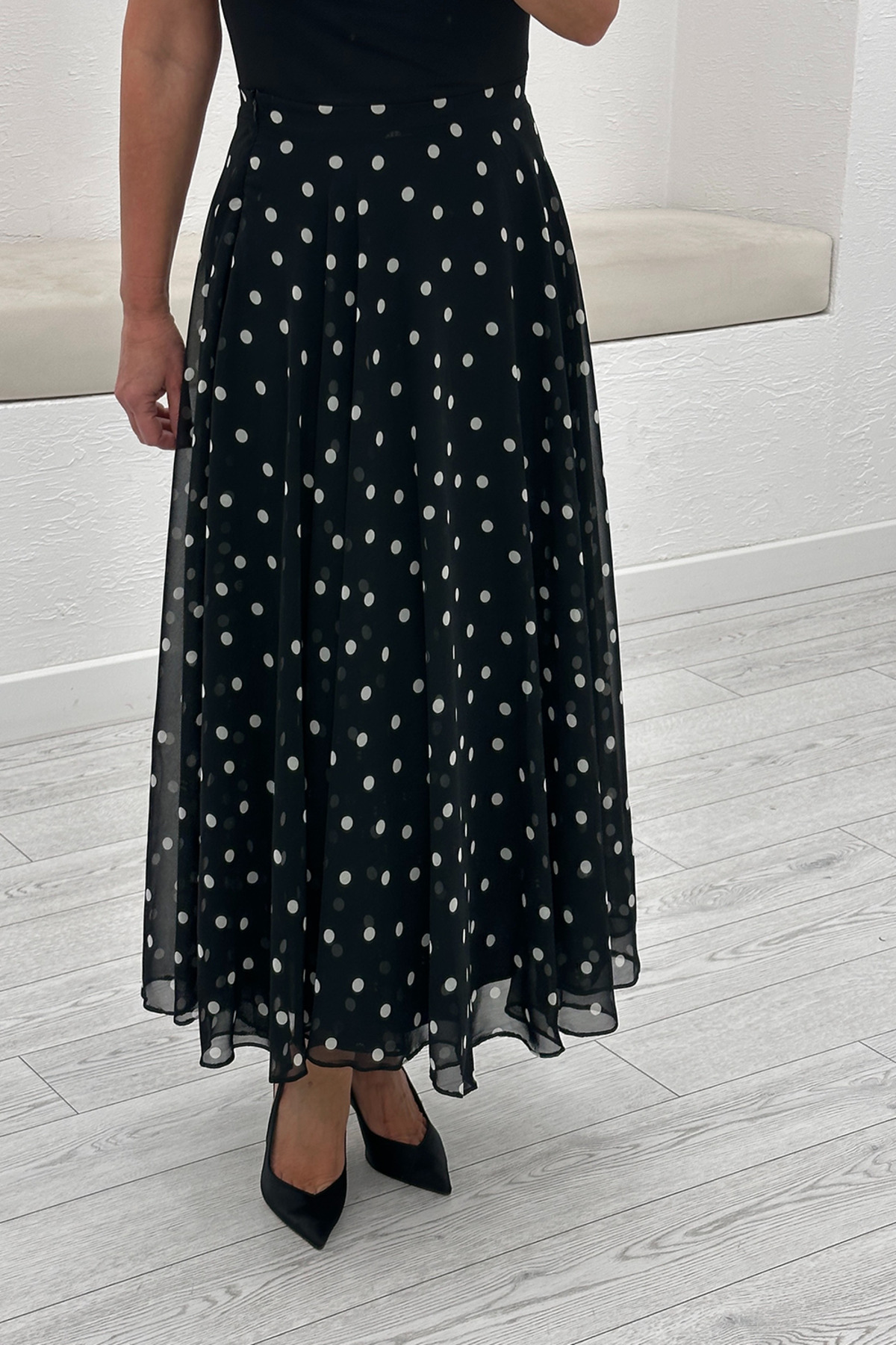 Act Pepicino Kids&Boutique  Siyah Puantiyeli Etek 0613 - Görsel 2