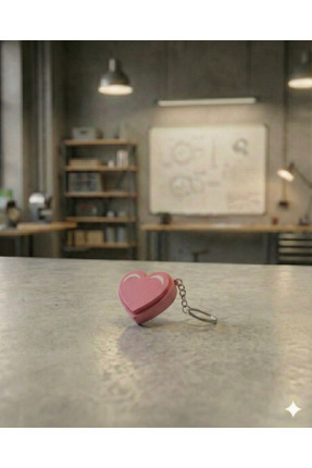 DİĞER1111 Kalpli Clicker 3D Baskı Tasarım Anahtarlık - Petek Dokulu & Dayanık...