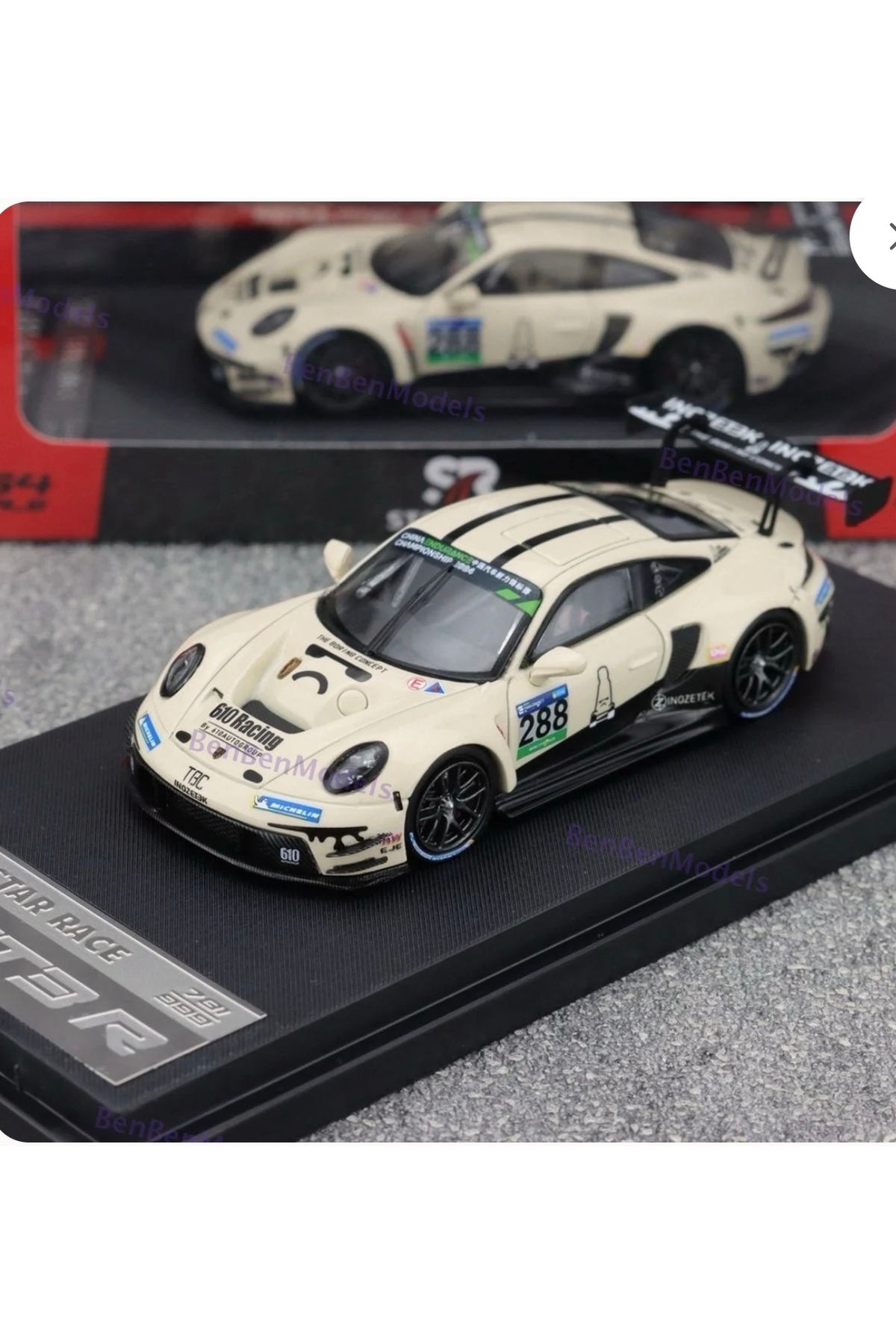 HOT WHEELS Star Race Porsche 911 GT3 R - INOZETEK (Pleksi-Kutulu