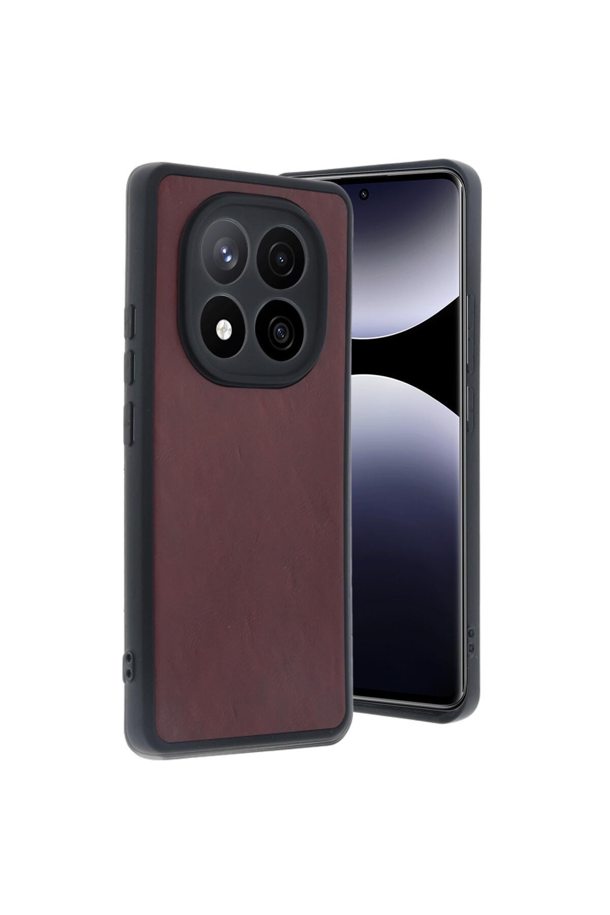 Redmi Note 14 Pro 5G & Poco X7 Case Camera Protected Faux Leather Interlocking Cover