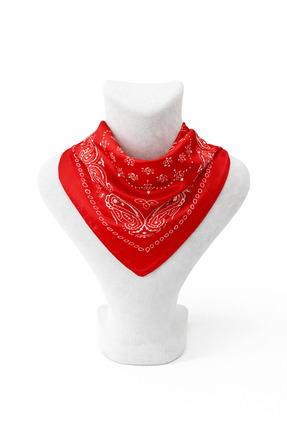 Vanelia Kırmızı Desenli Fular Bandana - 50x50 cm