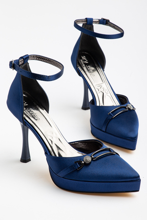 TOGET Lames İnce Topuklu Bilek Bantlı Kadın Abiye Ayakkabı