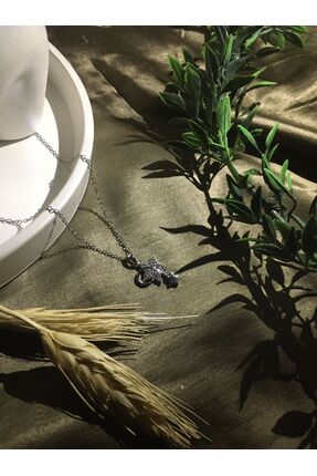 Opalyps Kayan Yıldız Zirkon Taşlı Çelik Kolye