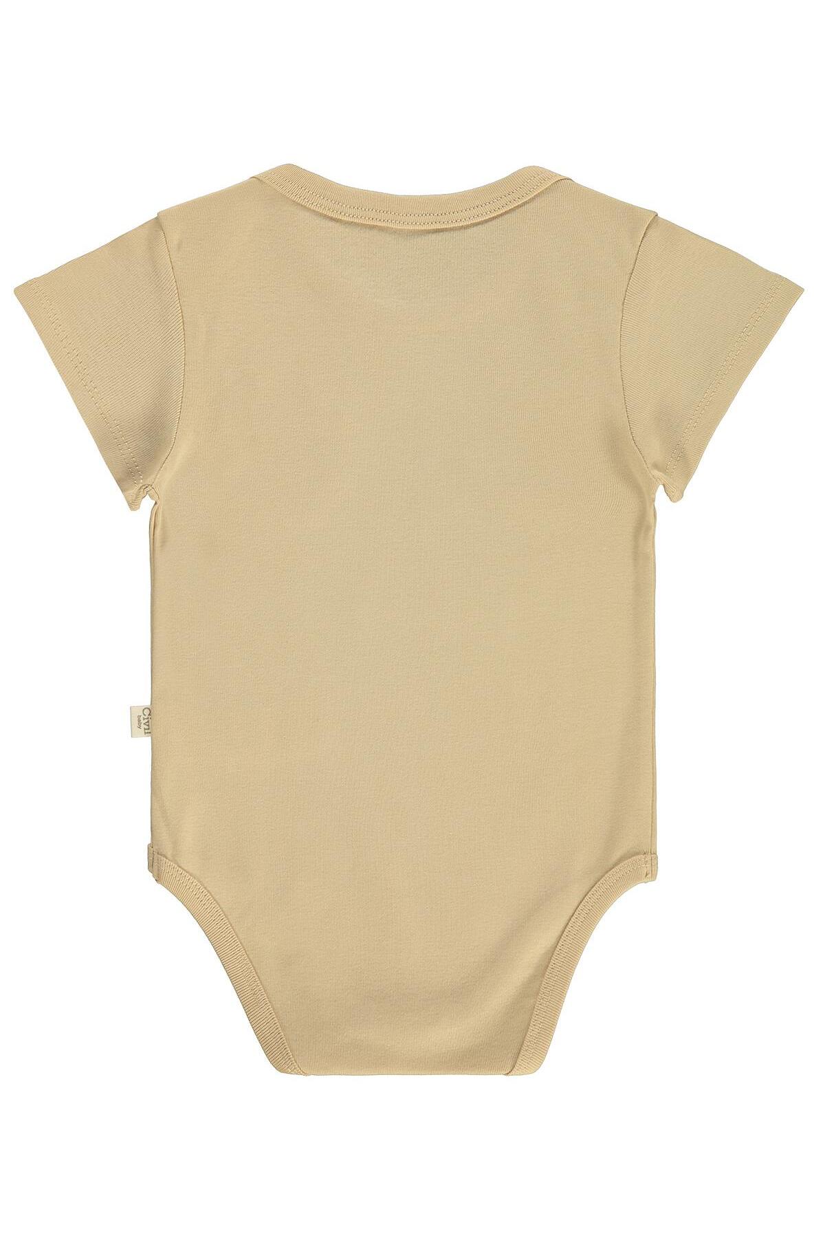 Civil Baby Cep Tilki Hayvan Baskılı 3 Lü 0-36 Ay Çıtçıtlı Badi - Turuncu fotoğrafı 5 (önizleme)