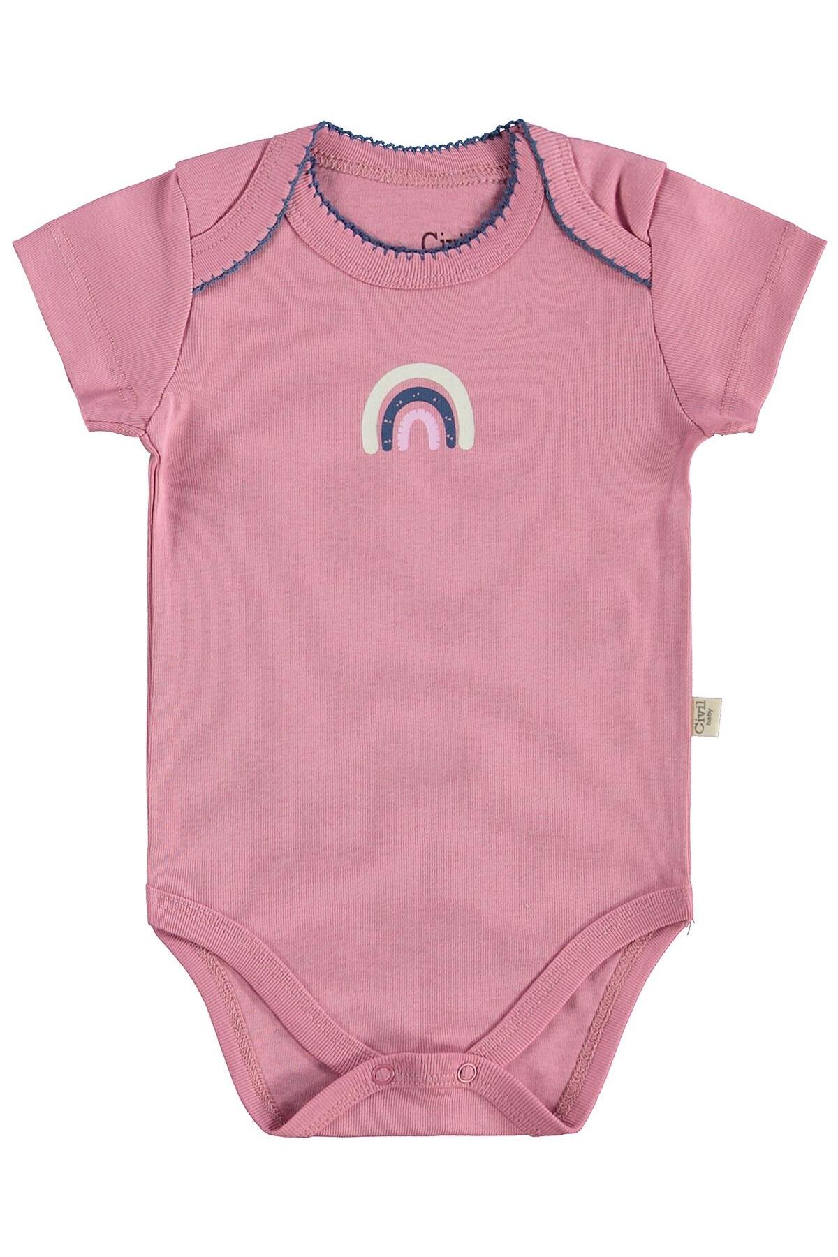 Civil Baby Kelebek Empirmeli 3 Lü 0-36 Ay Çıtçıtlı Badi - Bej 12-18 Ay fotoğrafı 5 (önizleme)