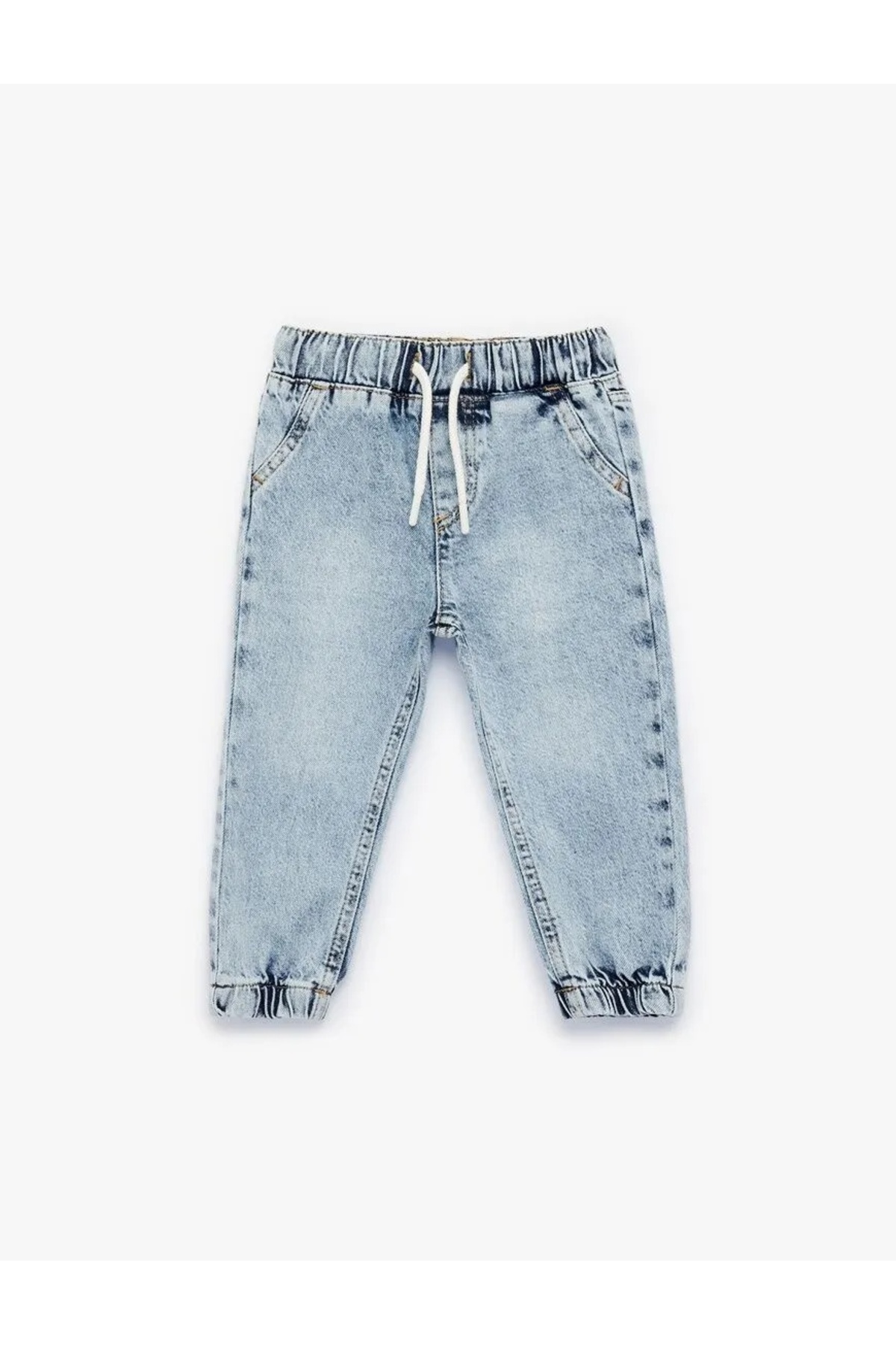Koton Jogger indigo Erkek Bebek Jean Pantolon 6SMB40003TD fotoğrafı 3 (önizleme)