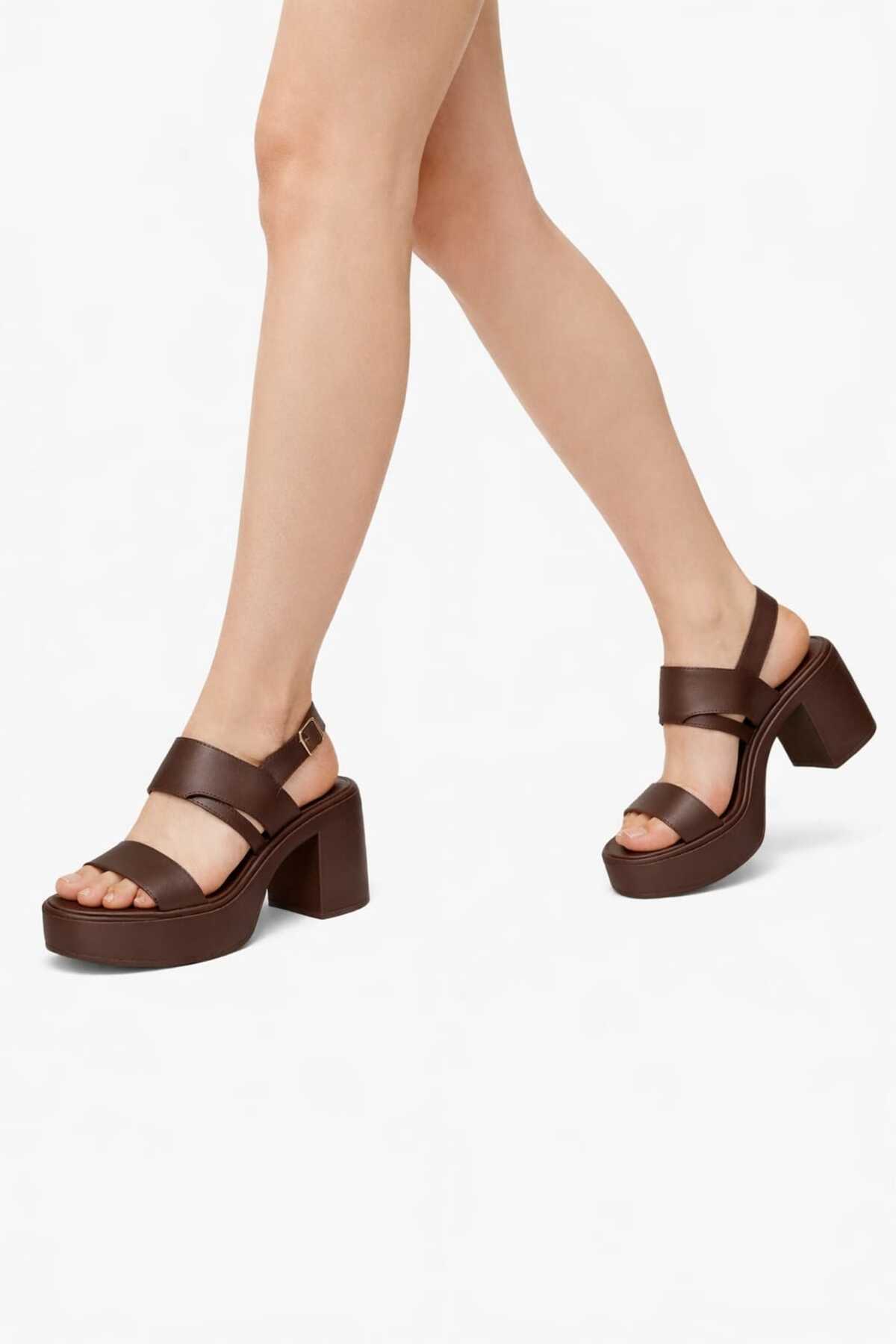 ds Dicle Stil  Klasik Topuklu Sandalet - Görsel 2