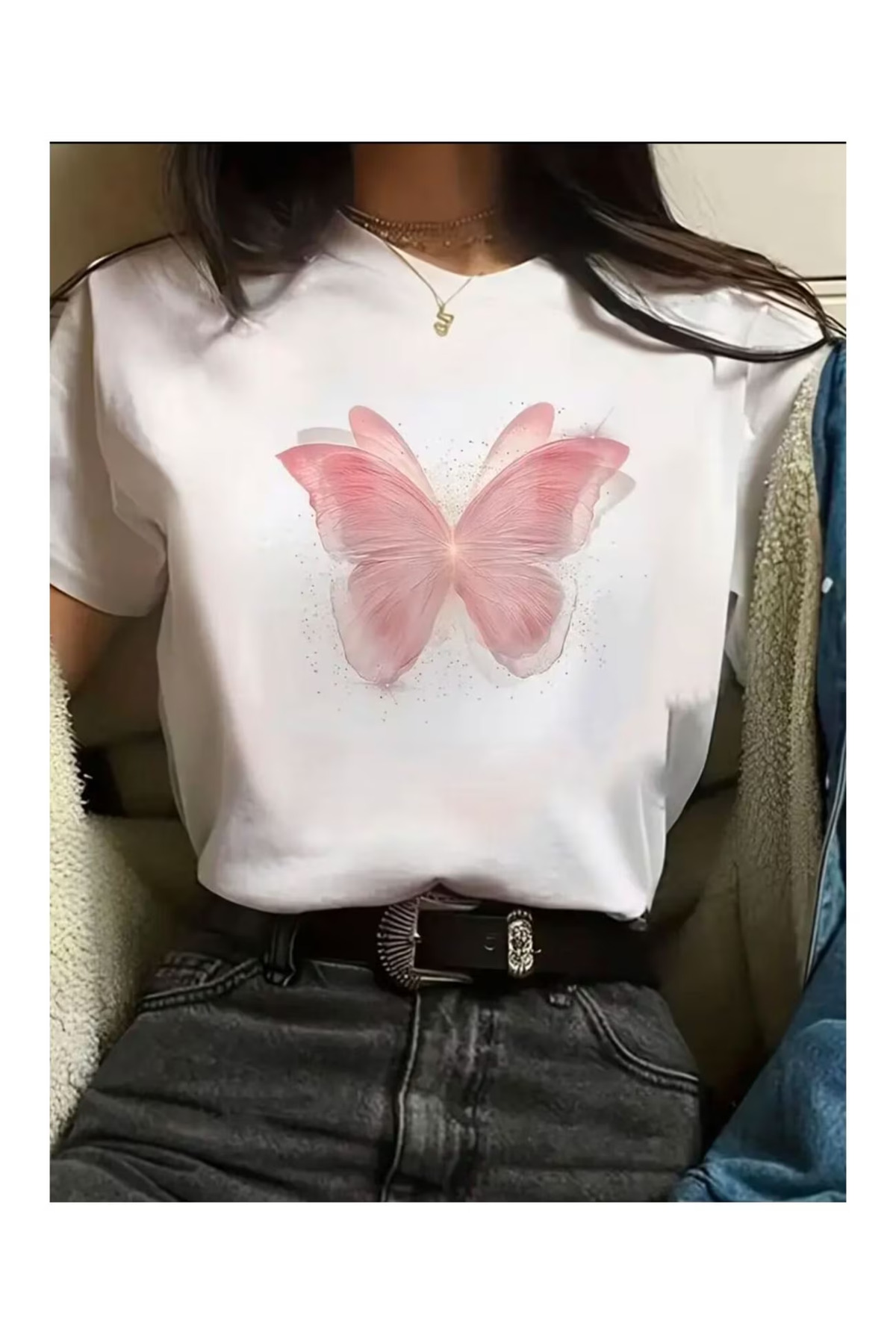 تي شيرت Oversize بطبعة للجنسين