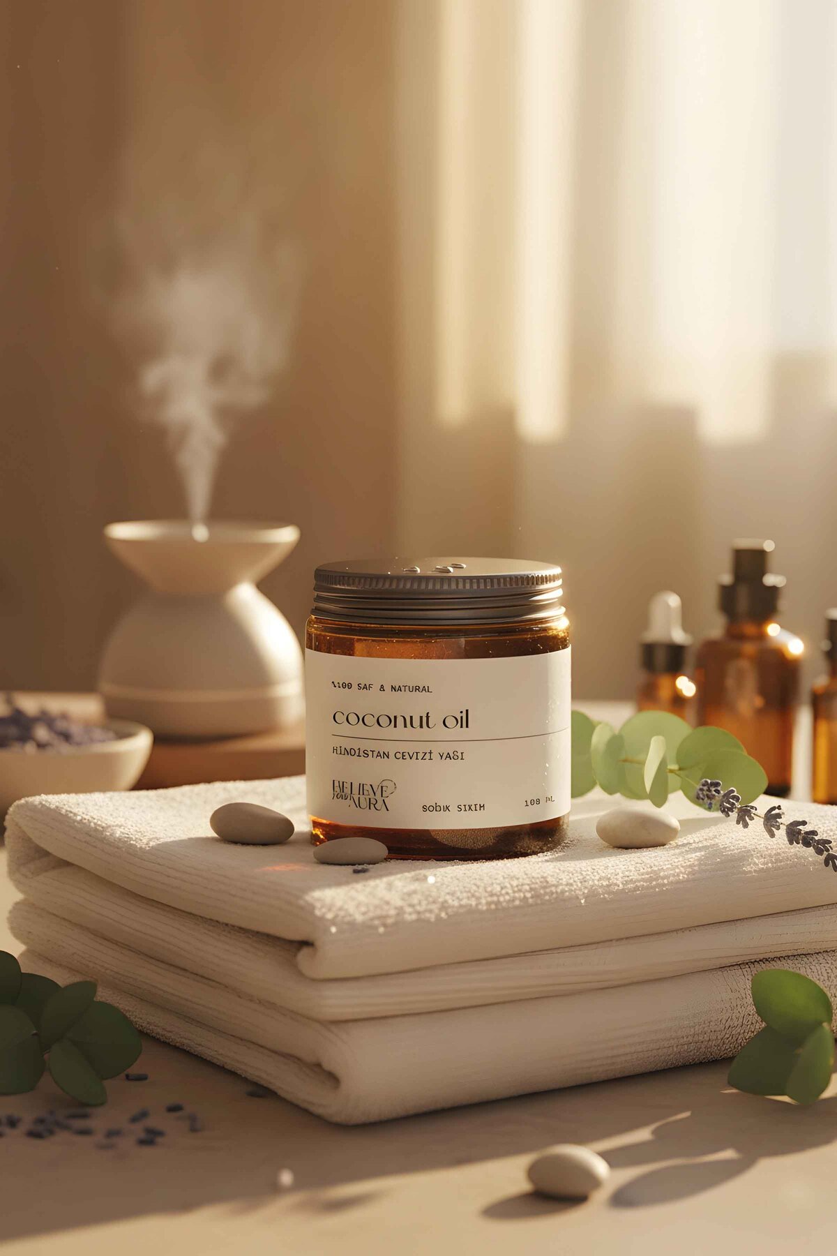 Hindistan Cevizi Yağı - %100 Saf ve Doğal Soğuk Sıkım Premium 2'Lİ - Coconut Oil - 2x100 ml — ATYHNC2 — تصویر 4 از 4