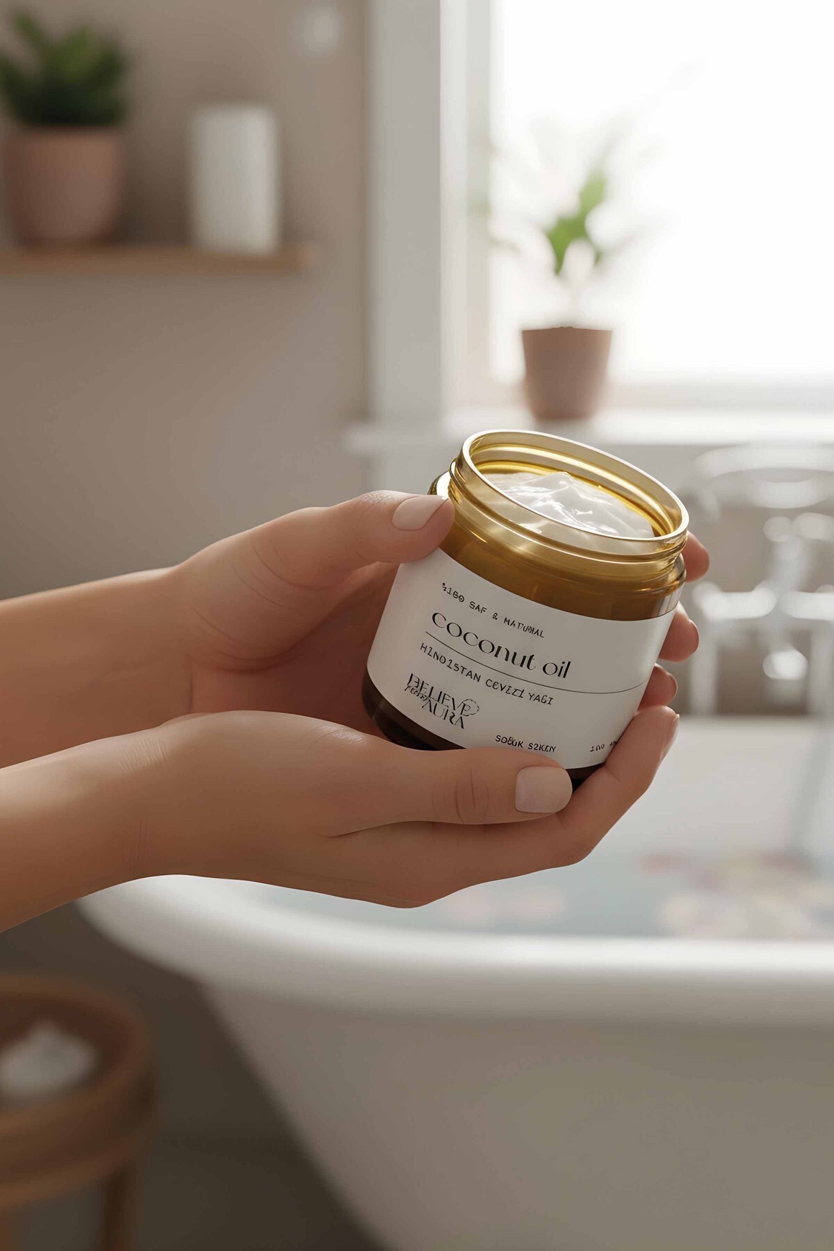 Hindistan Cevizi Yağı - %100 Saf ve Doğal Soğuk Sıkım Premium 2'Lİ - Coconut Oil - 2x100 ml — ATYHNC2 — تصویر 3 از 4