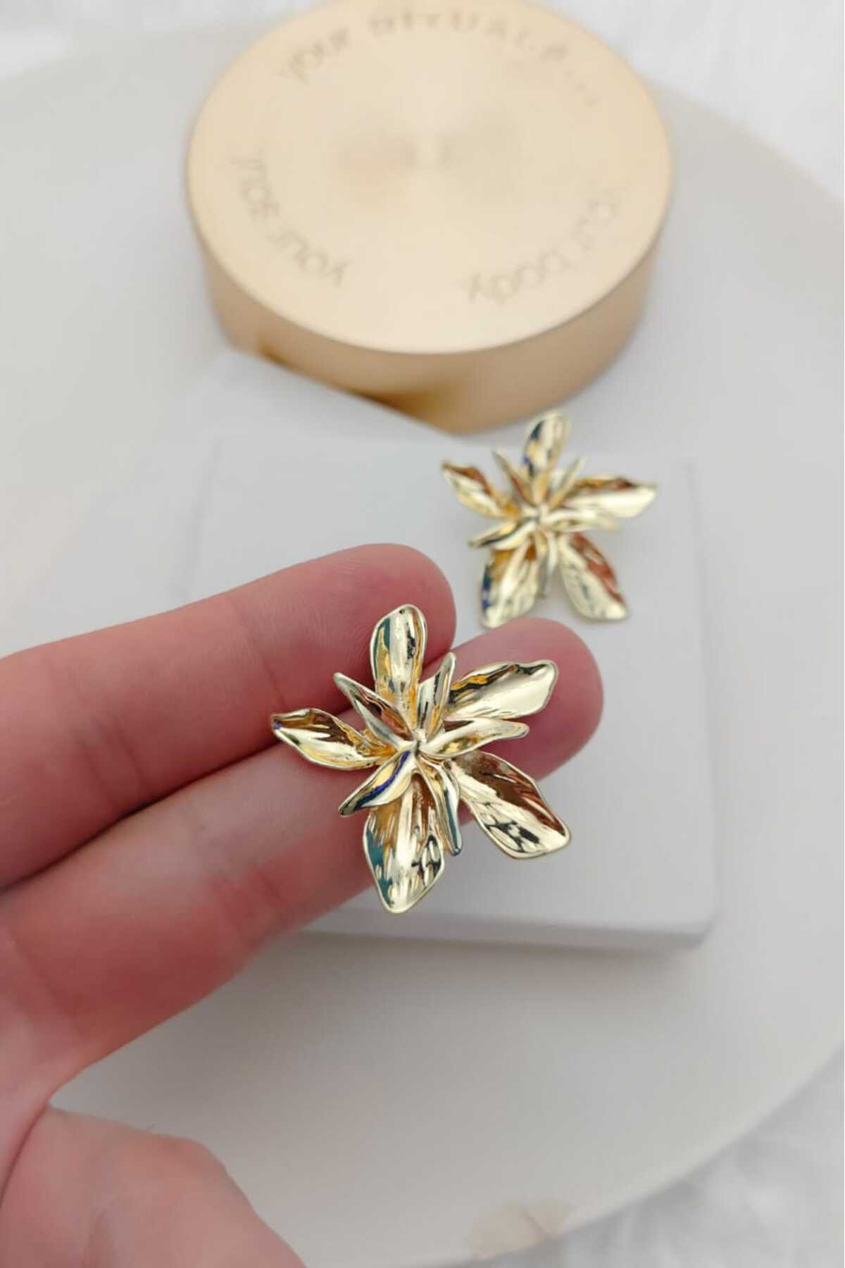 Spiral Star Gold Women's Earrings
