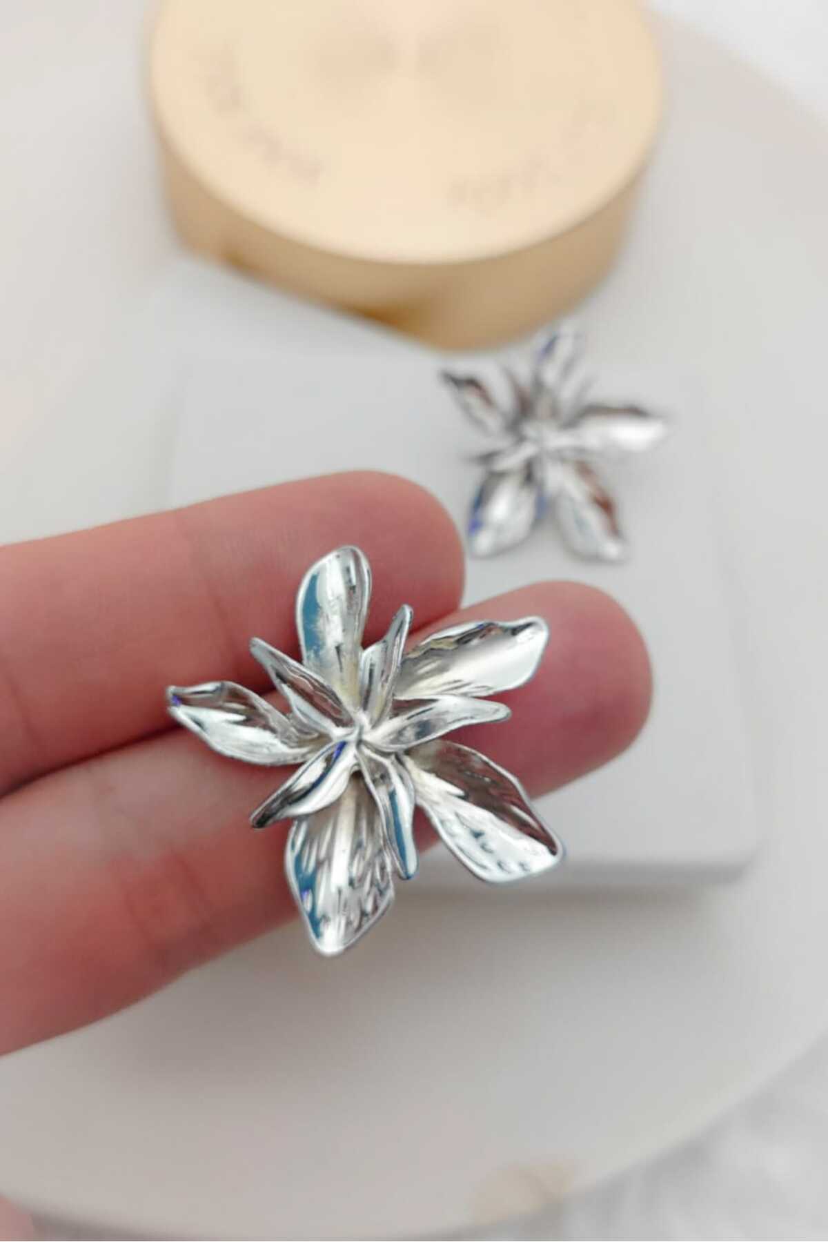 Spiral Star Silver Color Women's Earrings