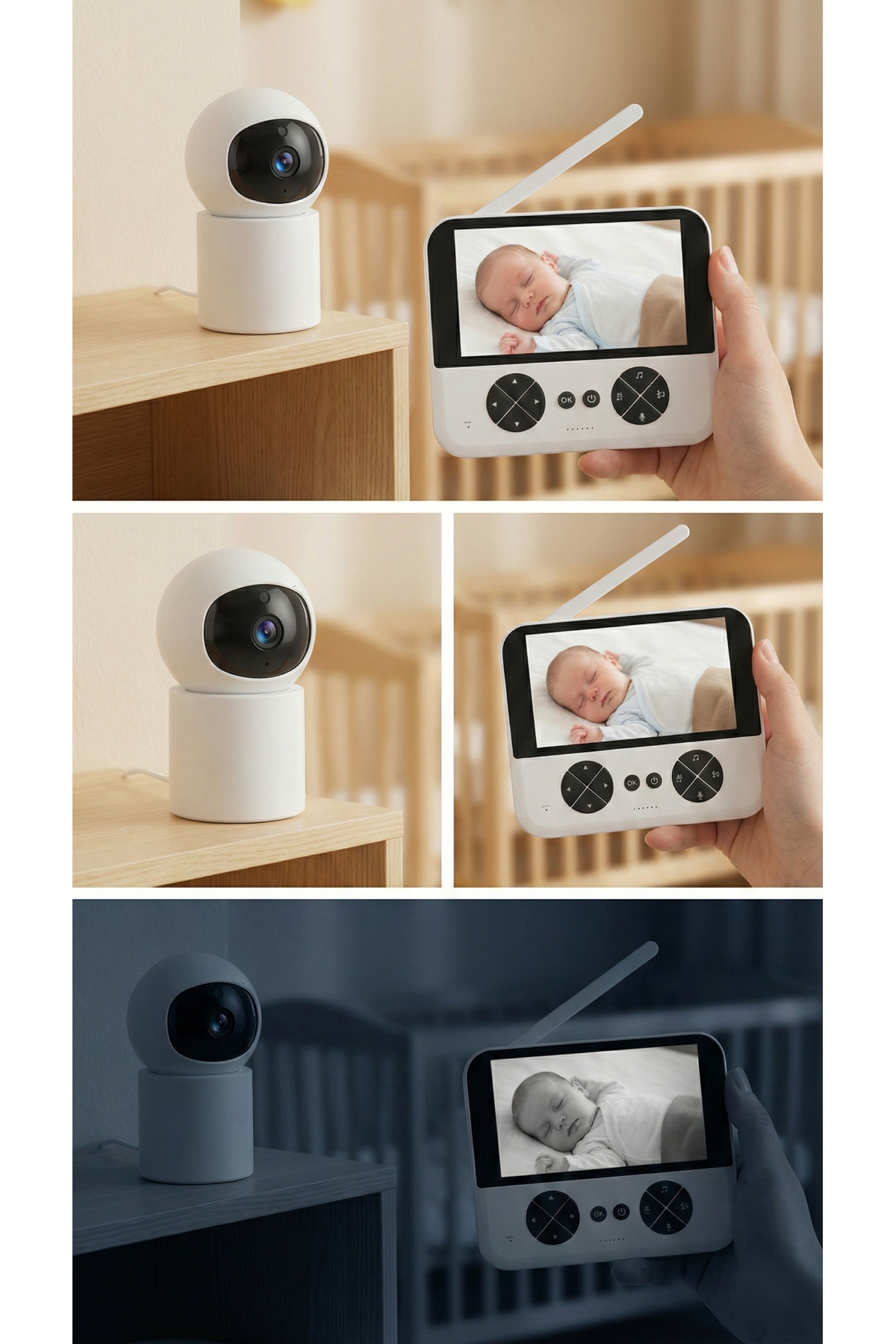 FaroxTech Uzaktan Kontrollü Dönebilen Bebek Kamerası - 720P HD Görüntü & Geniş Kapsama Alanı fotoğrafı 6 (önizleme)