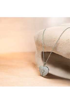 ELZEMORA Zirkon Taşlı Kapaklı Çelik Kolye