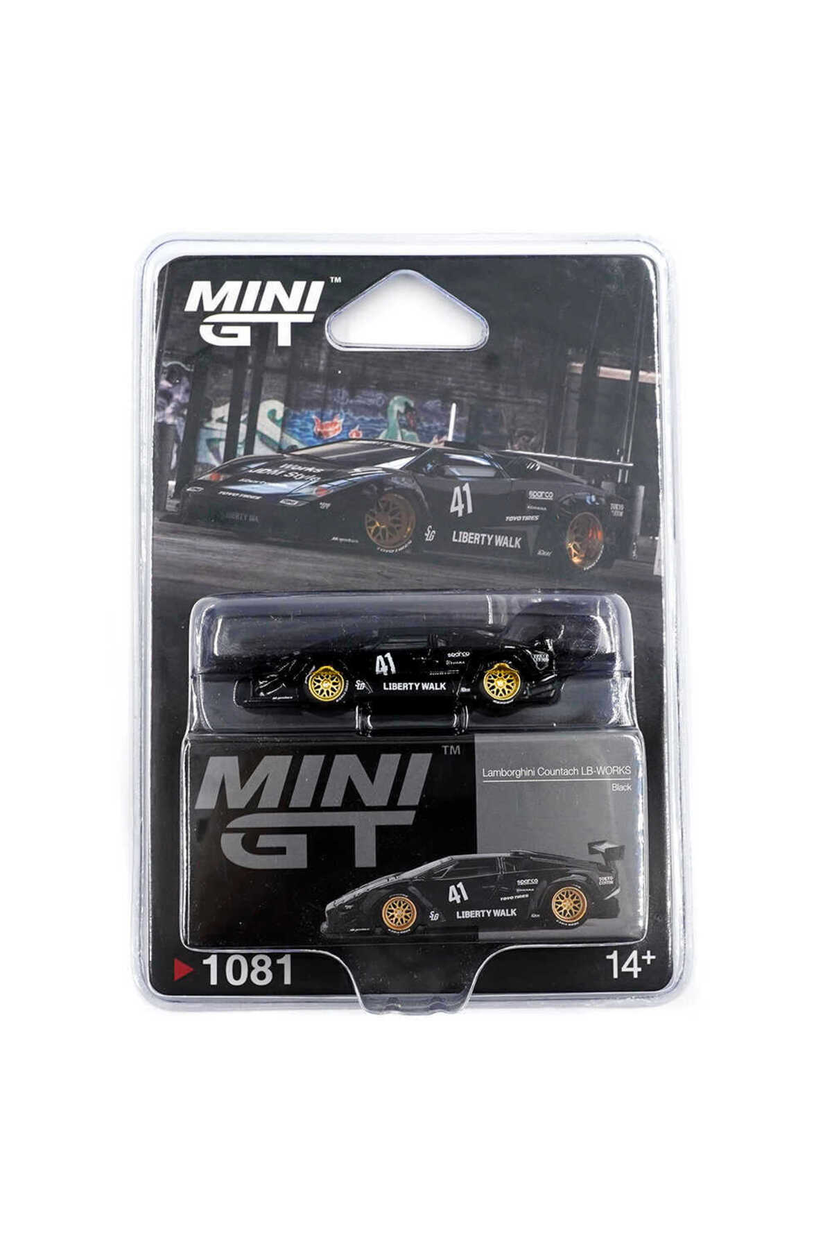 mini gt 1081 1/64 Lamborghini Countach LB-WORKS Black - Blister