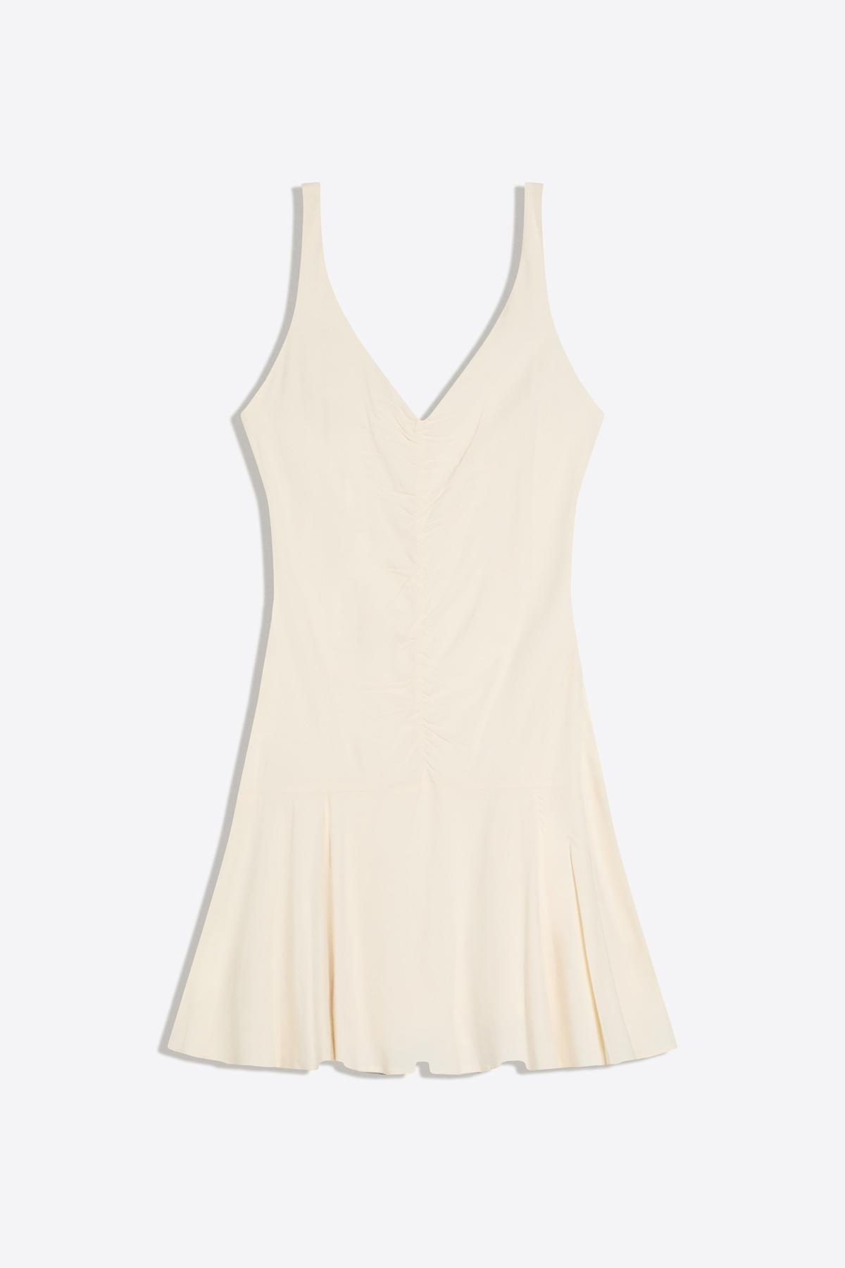 Bershka  Büzgülü mini elbise - Görsel 2