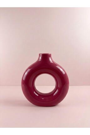 Homera Design El Yapımı Modern Minimalist Pembe Dekoratif Vazo