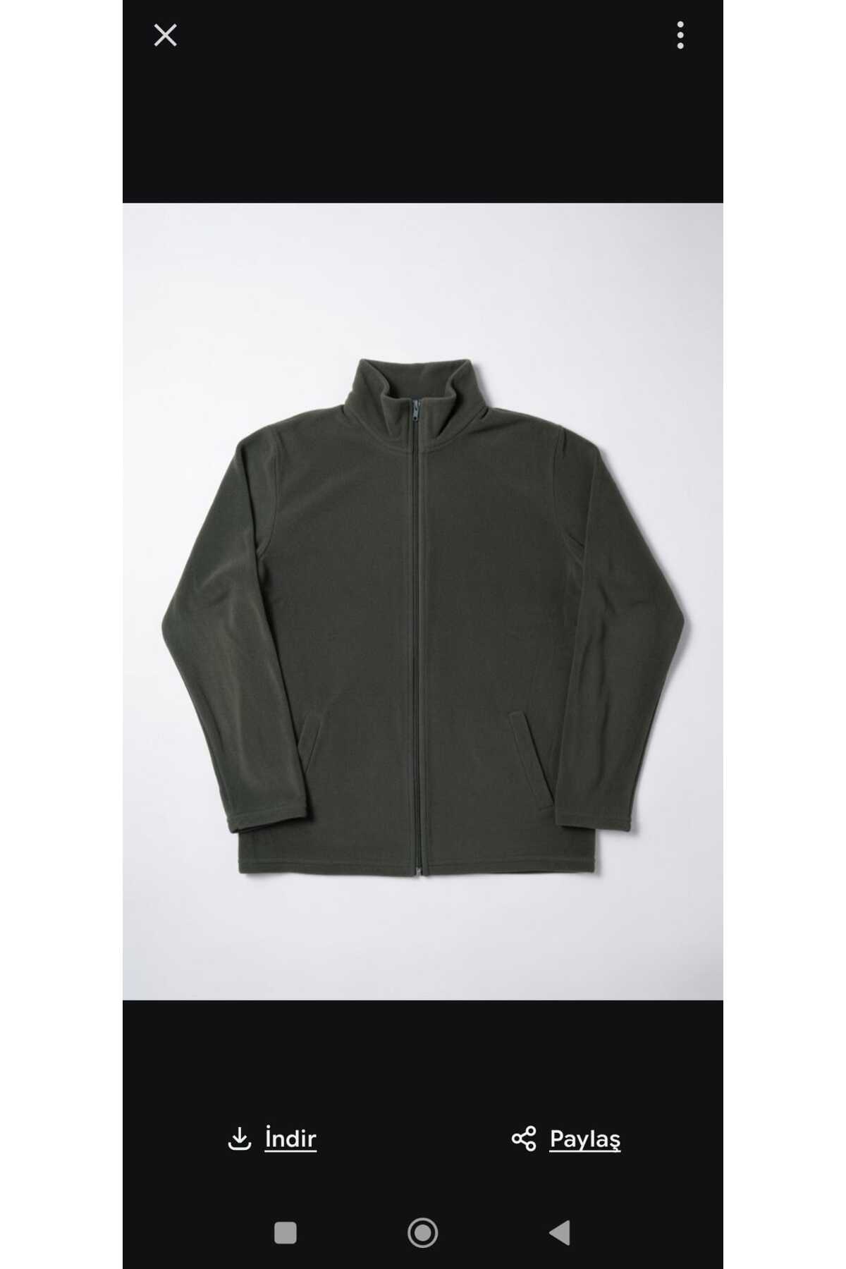 ژاکت پشمی خاکی — خاکی DRB123456 — تصویر 2 از 3
