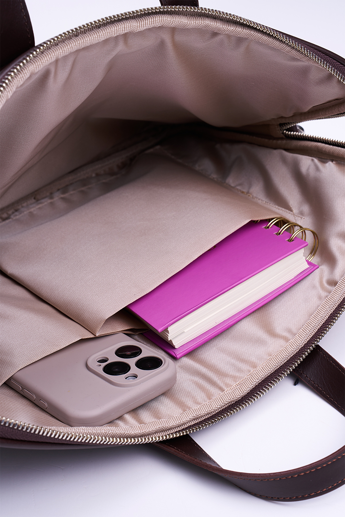 MORCA  Macbook Air Pro 15"& 16"inç Laptop Evrak Çantası Kahverengi - Görsel 7