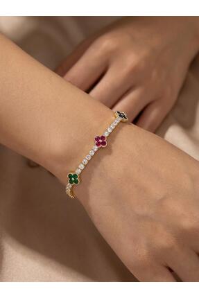 FLORA ATELİER AURORA BİLEKLİK. RODYUM KAPLAMA 1. KALİTE AYARLANABİLİR ÖZEL İŞ...