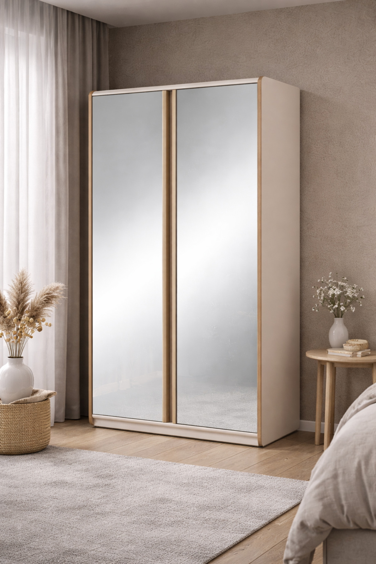 eos mobilya Roma Reflekte Bronz Cam Kapaklı Alüminyum Çerçeveli