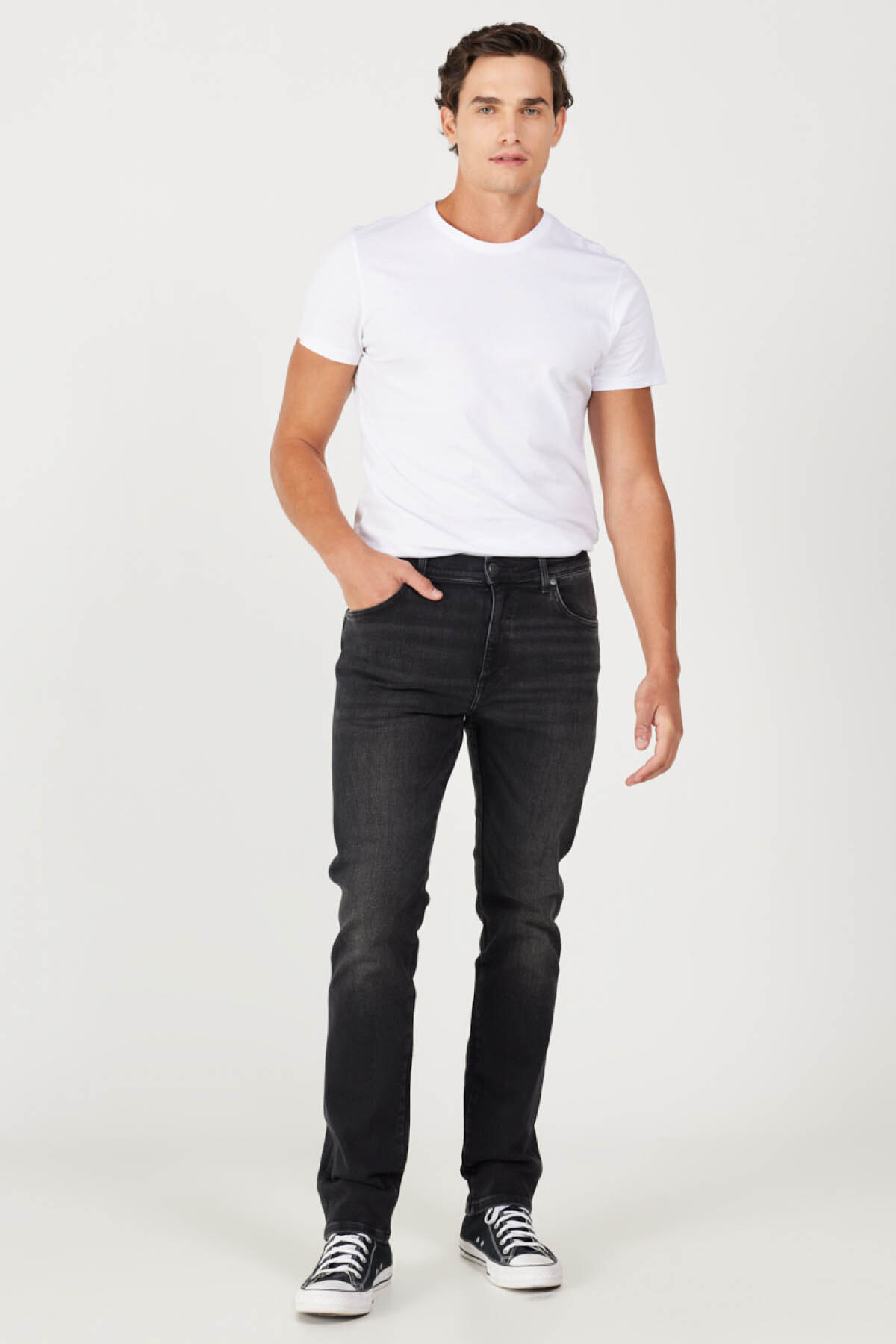 WRANGLER Texas Antrasit Erkek Jean Pantolon W12S04958 görsel 3