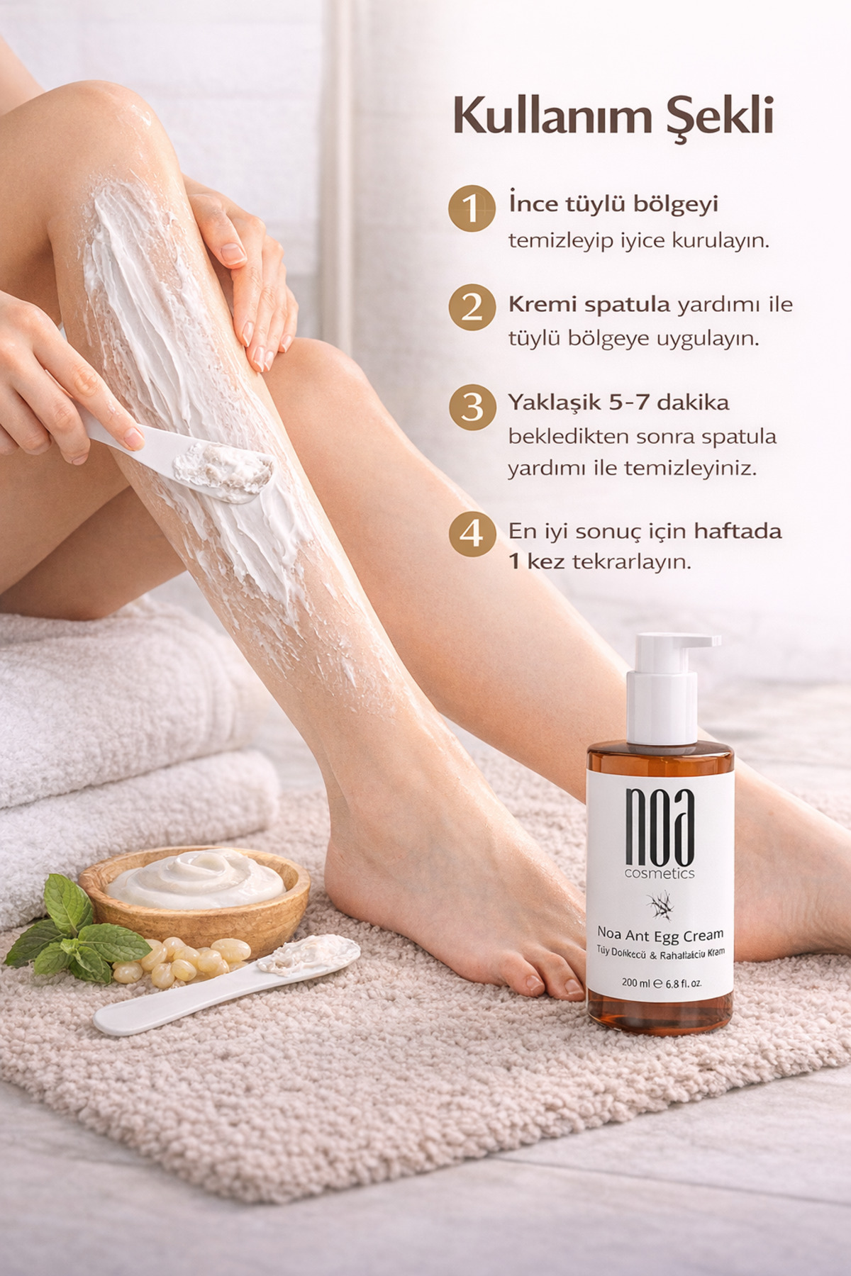 Karınca Yumurtası Tüy Dökücü Krem Ant Egg Cream 200 mL — Noa-TüyKrem — تصویر 6 از 6