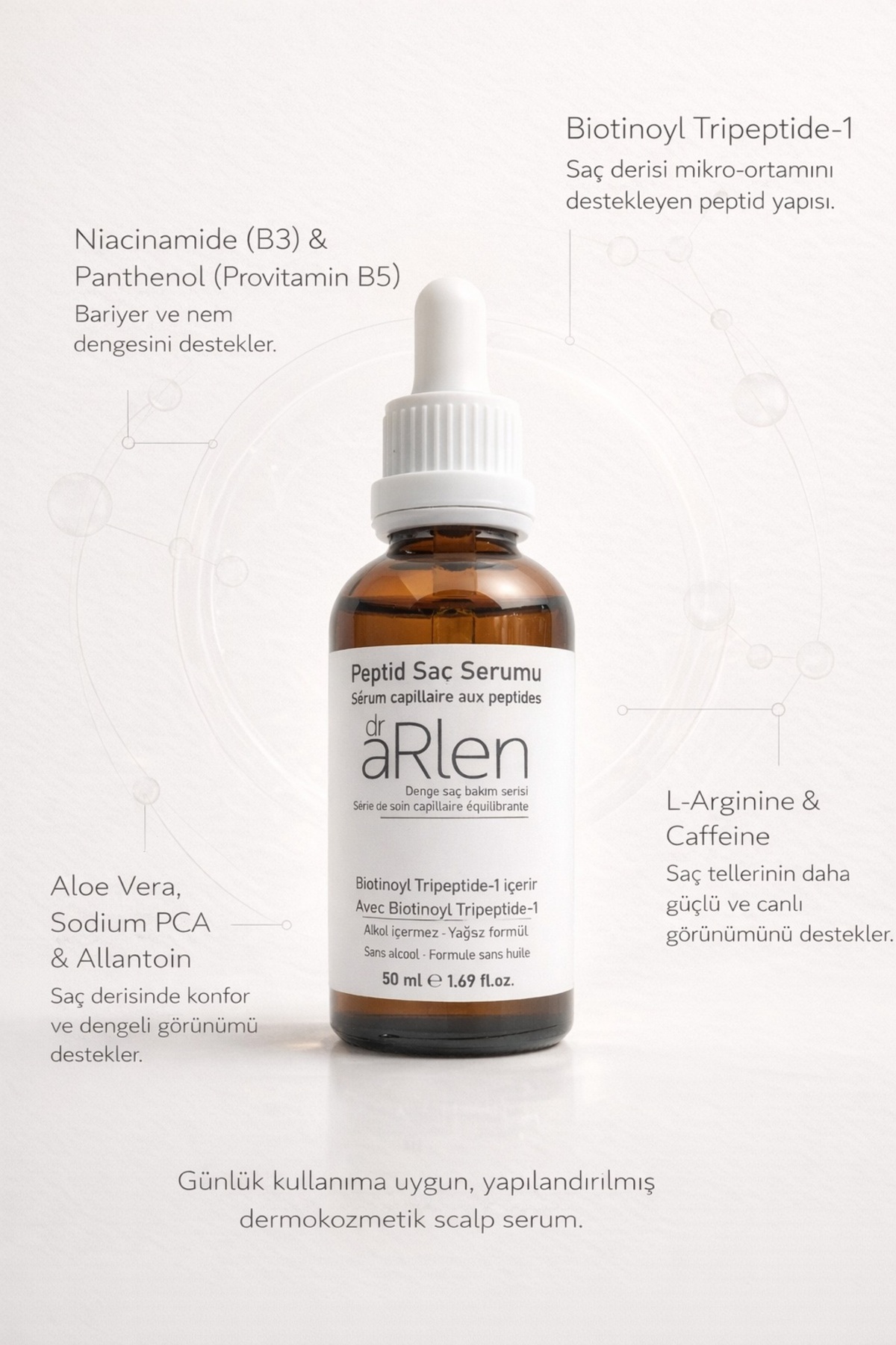 dr Denge Serisi - Peptid Saç Serumu 50 ml — 2543S — تصویر 3 از 8