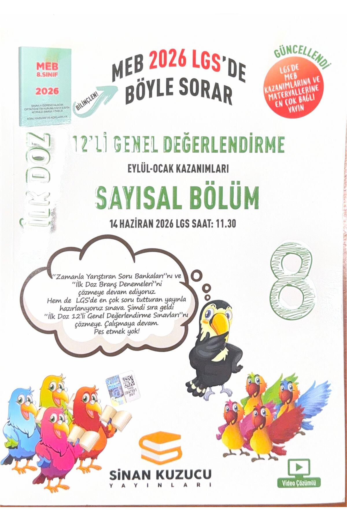 SİNAN KUZUCU YAYINLARI 2026-2027 Müfredat 8 Sınıf LGS Sayısal İLK