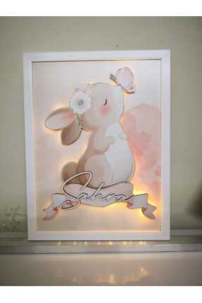 hediyelik tasarımlarr LED Işıklı İsimli Bebek Odası Tablosu | Kişiye Özel Duv...