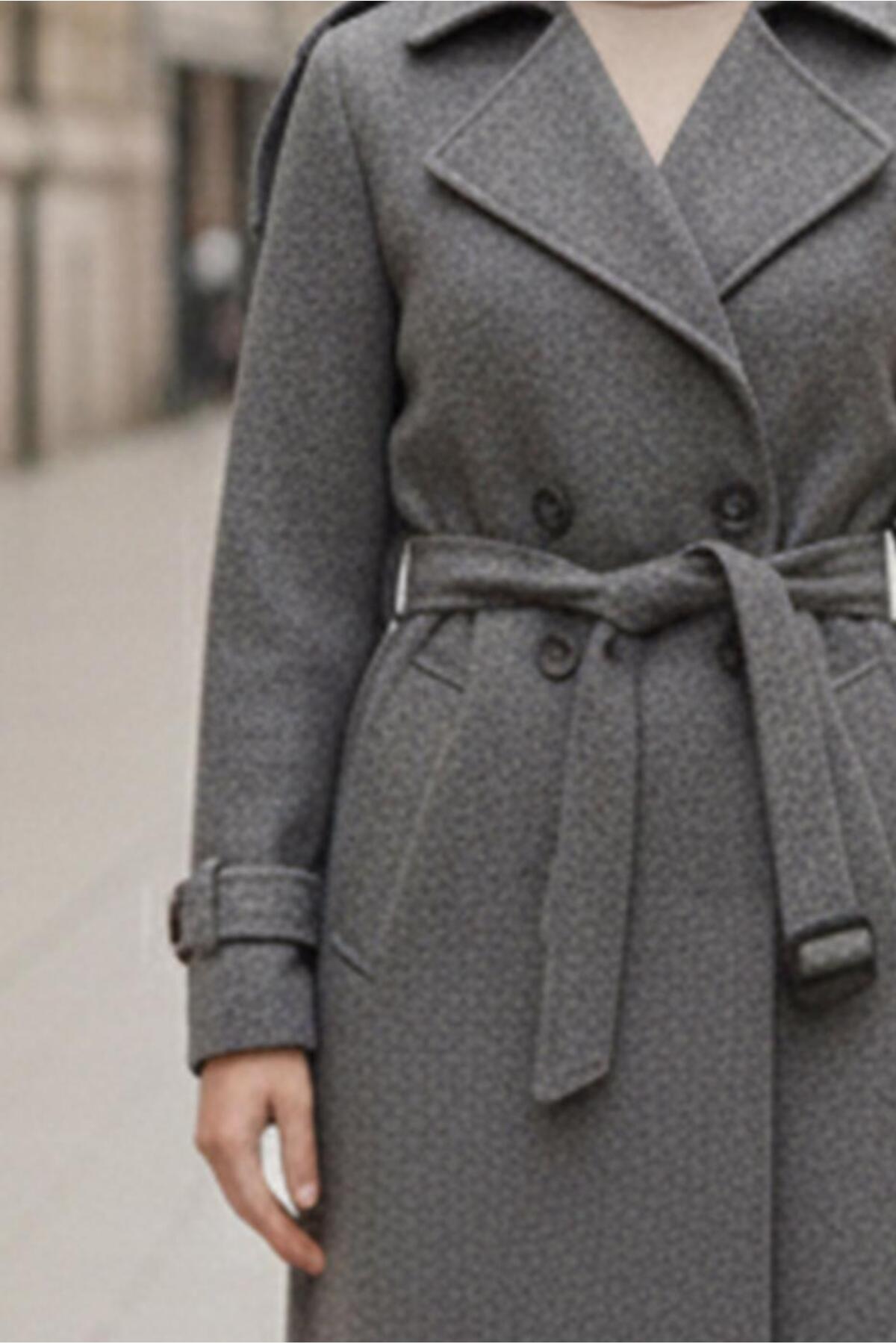 Alvina  KEMERLİ KAŞE KABAN 90640 - Görsel 2