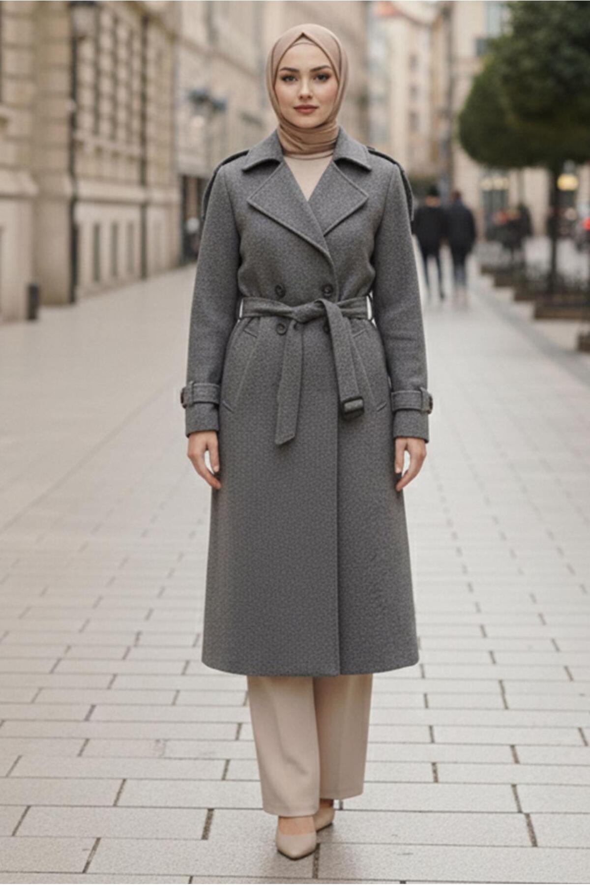 Alvina  KEMERLİ KAŞE KABAN 90640