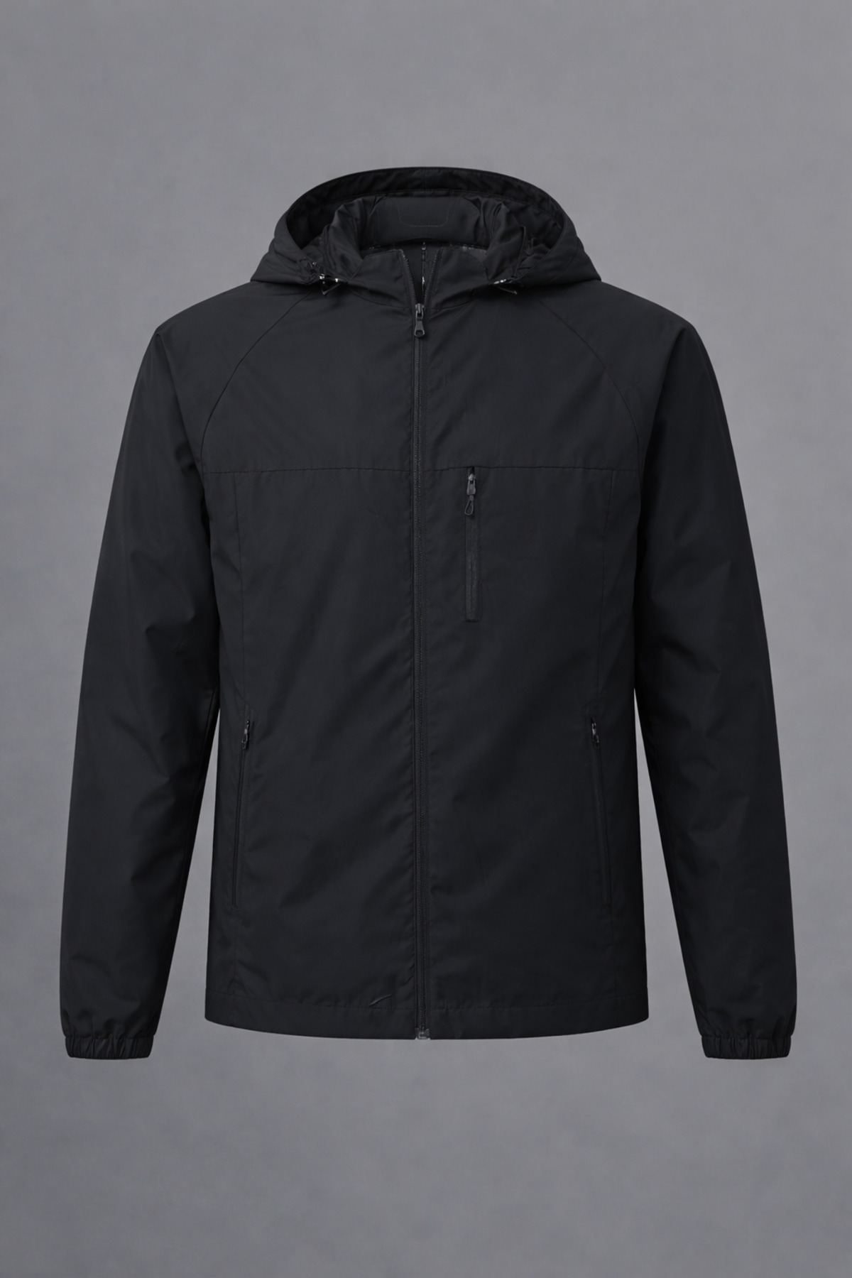 DAMGA JEANS  Erkek Relax Fit Cepli Astarlı Siyah Yağmurluk