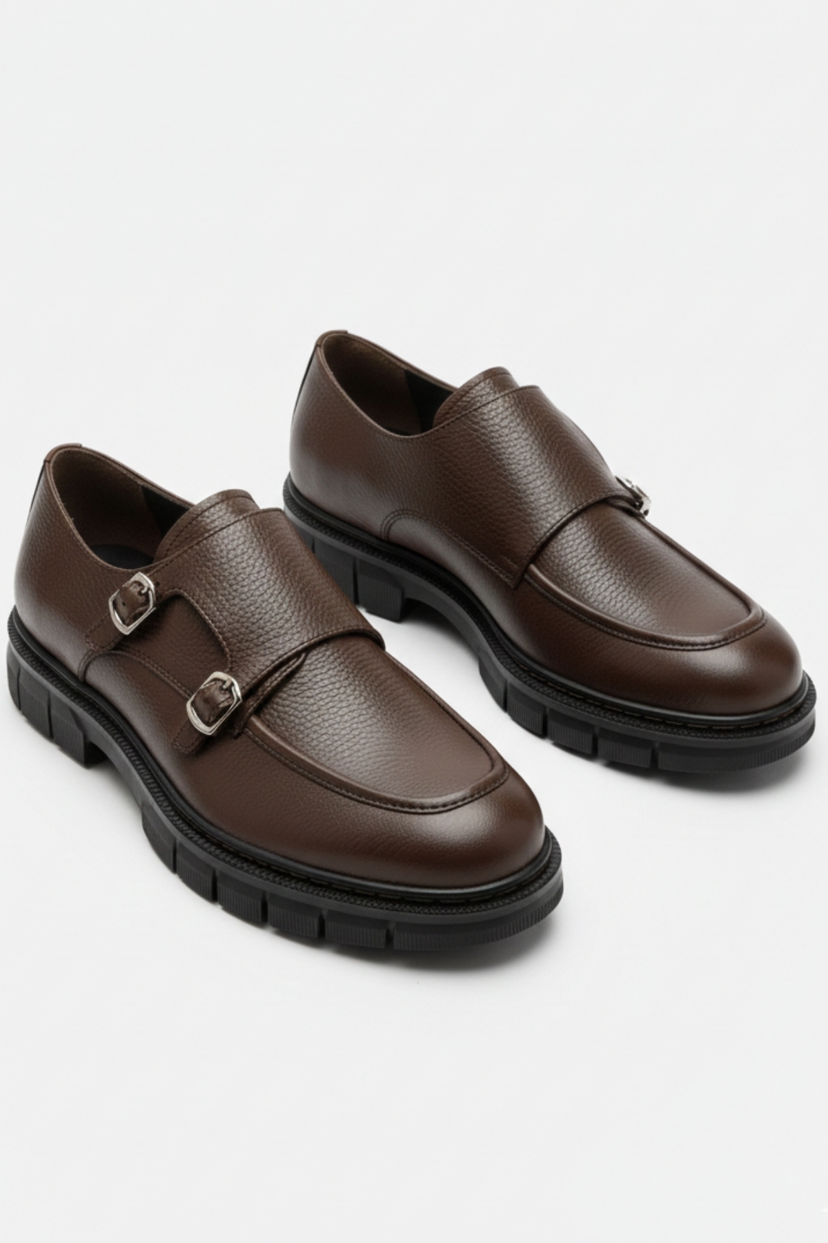 LUSIVE  Hakiki Deri Kahverengi Bağcıksız Rahat Erkek Klasik Ayakkabı LUASS28AL0049 - Görsel 4