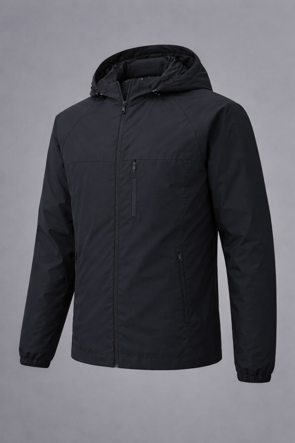 DAMGA JEANS  Erkek Relax Fit Cepli Astarlı Siyah Yağmurluk - Görsel 5