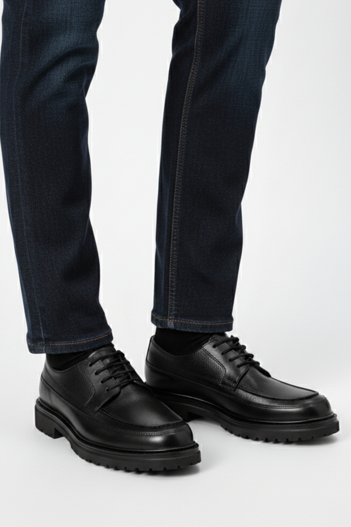 LUSIVE  Hakiki Deri Siyah Günlük Rahat Erkek Klasik Ayakkabı LUASS28AL0050 - Görsel 3