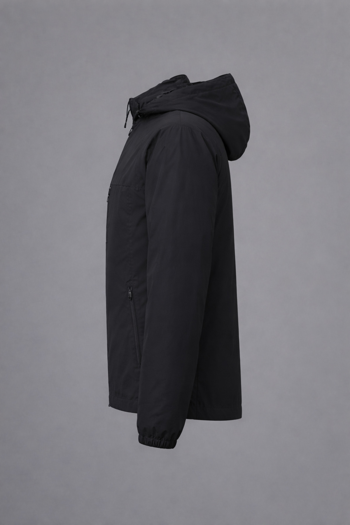 DAMGA JEANS  Erkek Relax Fit Cepli Astarlı Siyah Yağmurluk - Görsel 4