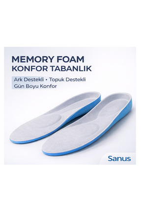 SANUS M2040 Boy Uzatici Ortopedik Memory Foam Tabanlık GRİ