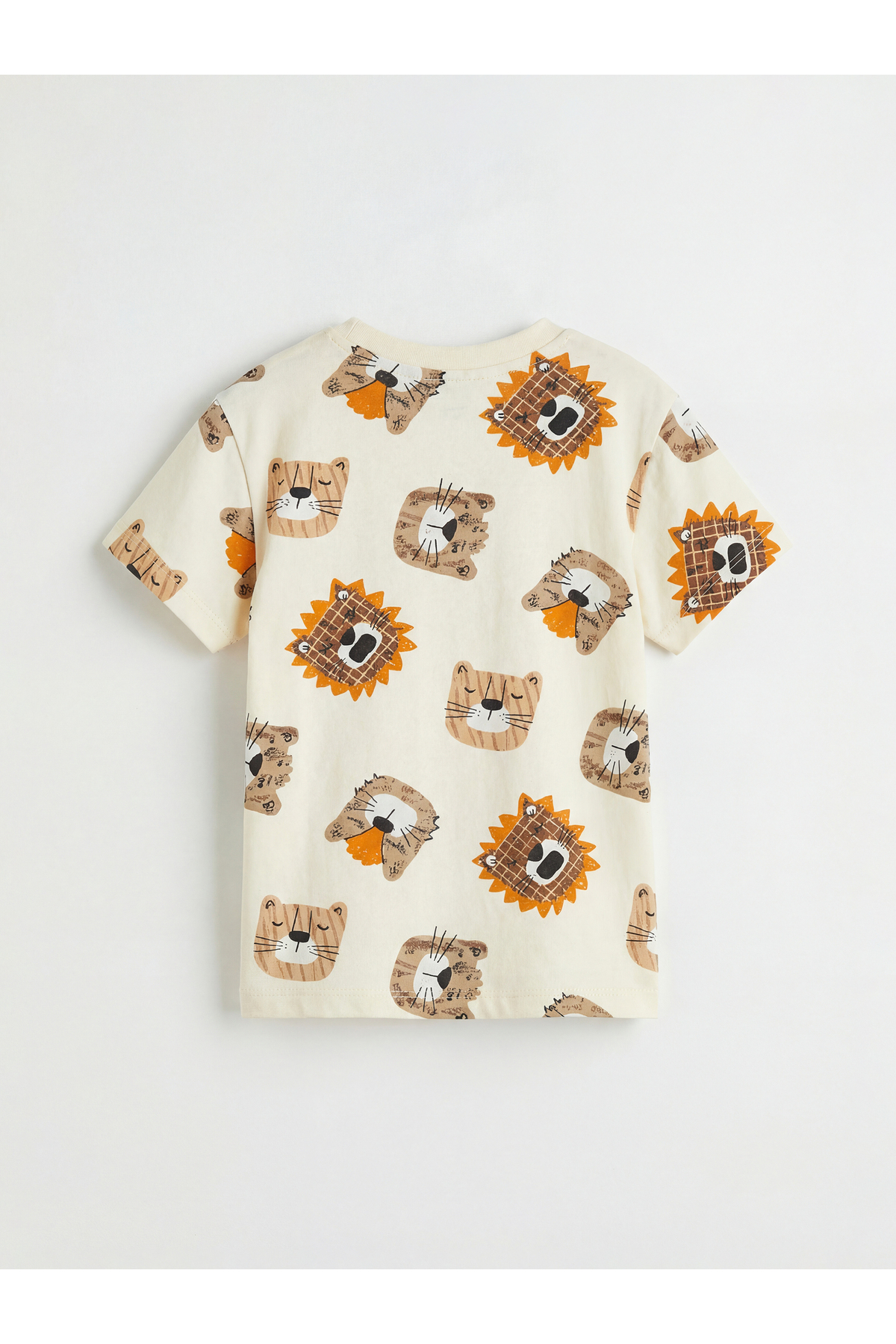 LC Waikiki Elsiva Collection Ekru Bisiklet Yaka Hayvan Baskılı Erkek Bebek Tişört Ve Pantolon fotoğrafı 3 (önizleme)