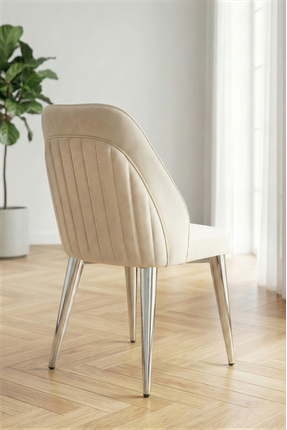 SANDERYA Nordic Serisi Krem 1 Adet Modern Yemek Masası Sandalyesi | Mutfak & ...