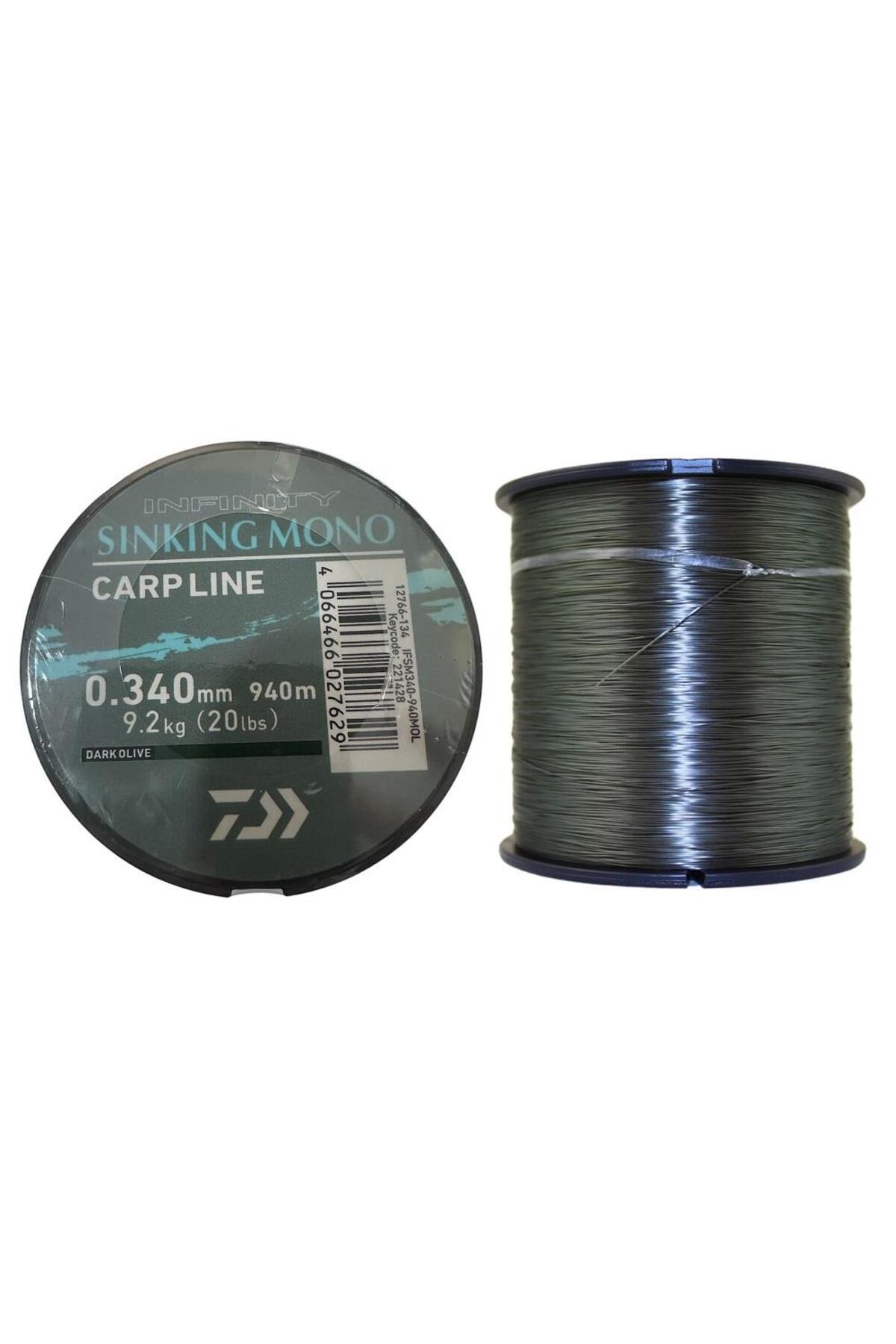DAIWA İnfinity 940mt 0.34mm Sinking Sazan Misinası Dark Olive