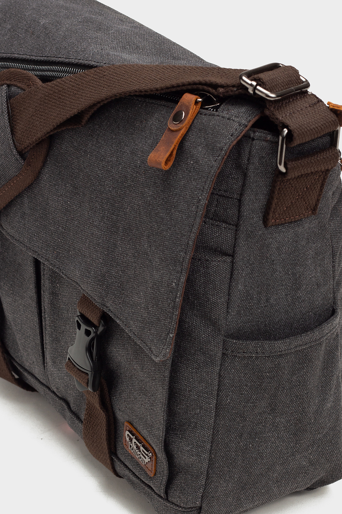 ÇÇS  31520 Omuz Askılı Kanvas (pamuk) Postacı Çantası Çapraz Çanta SİYAH - Görsel 5